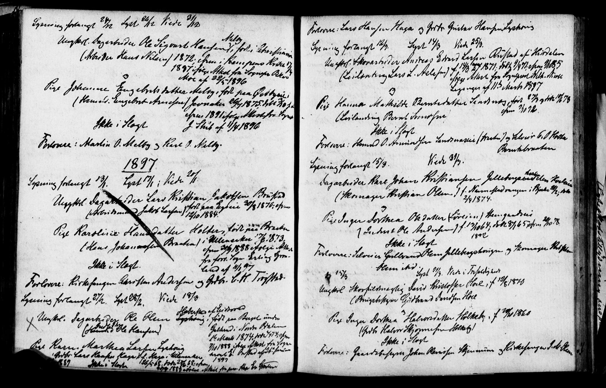 Nannestad prestekontor Kirkebøker, AV/SAO-A-10414a/H/Ha/L0001: Banns register no. I 1, 1878-1898