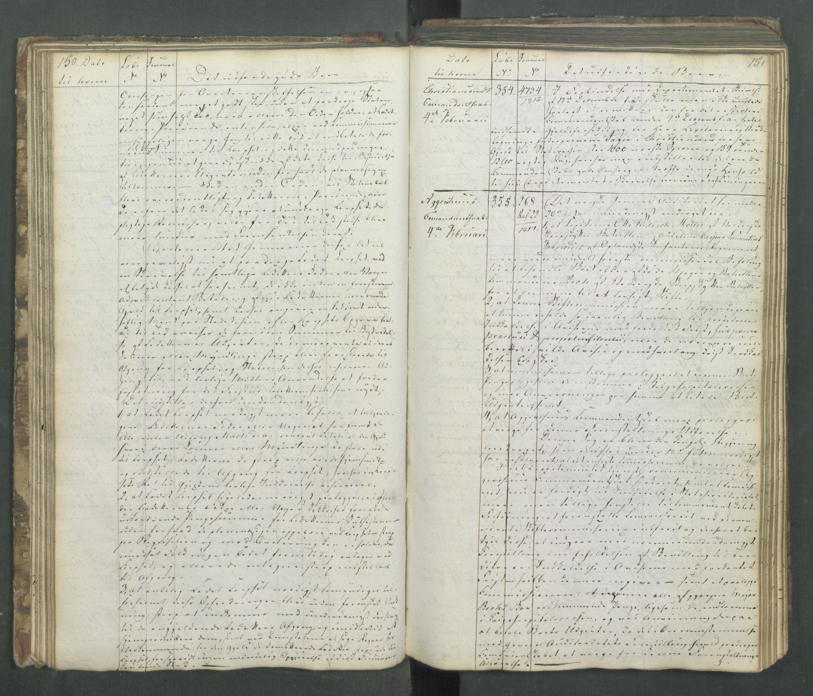 Armédepartementet, AV/RA-RAFA-3493/B/Ba/L0008: 6. Departements Kopibog, 1817, p. 150-151