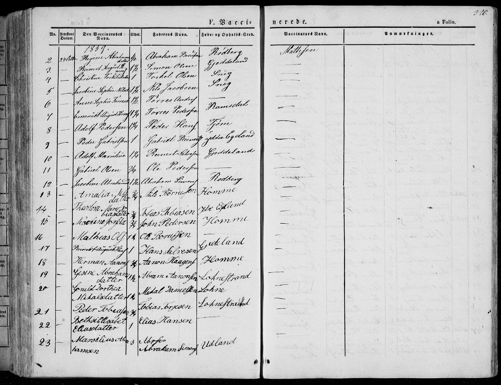 Sør-Audnedal sokneprestkontor, AV/SAK-1111-0039/F/Fa/Fab/L0006: Parish register (official) no. A 6, 1829-1855, p. 320