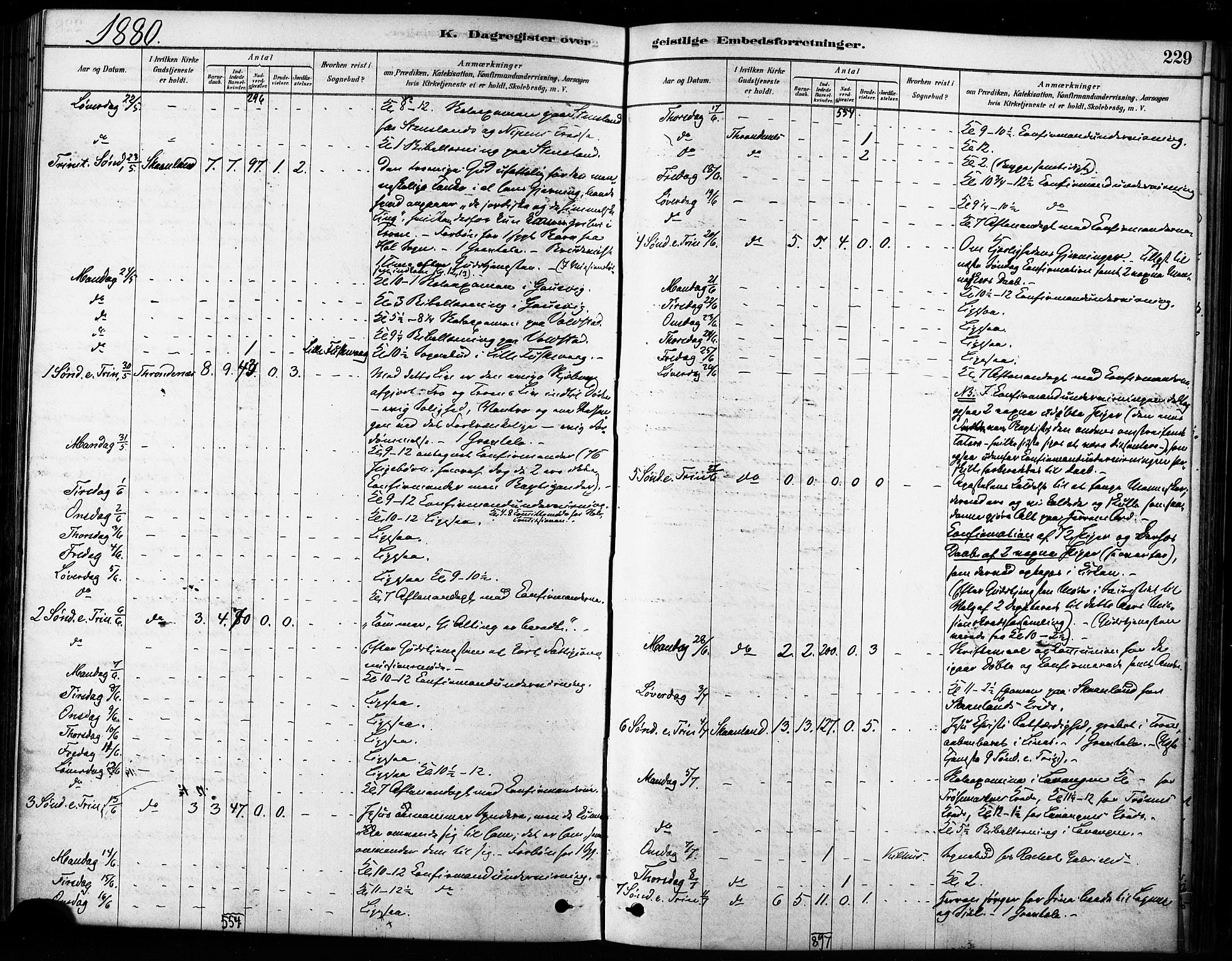 Trondenes sokneprestkontor, AV/SATØ-S-1319/H/Ha/L0015kirke: Parish register (official) no. 15, 1878-1889, p. 229