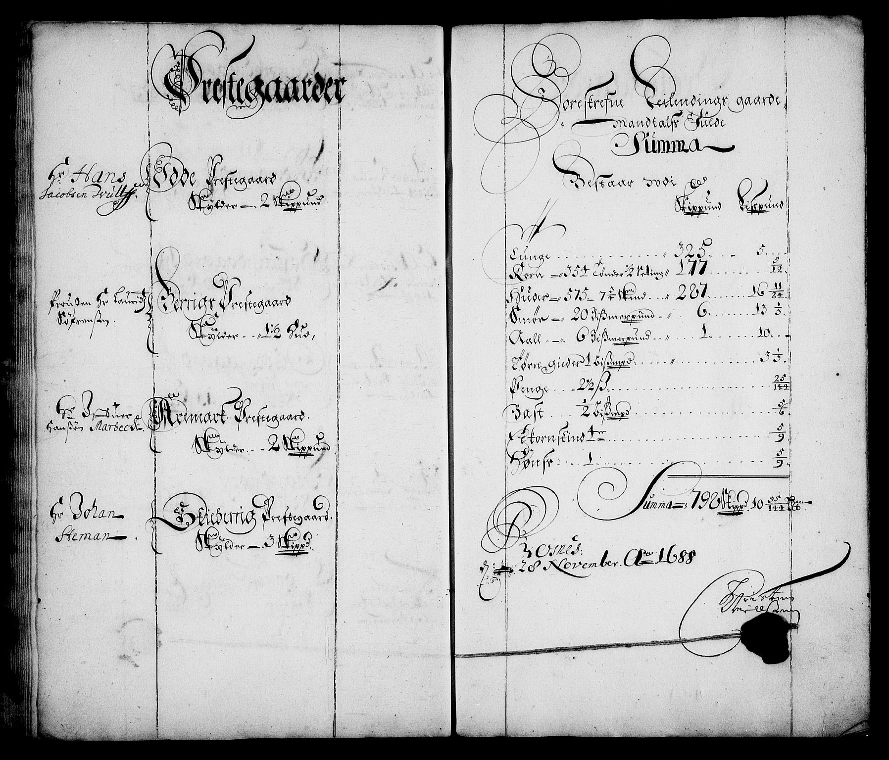 Rentekammeret inntil 1814, Realistisk ordnet avdeling, AV/RA-EA-4070/N/Na/L0005/0005: [XI j]: Forskjellige jordebøker fra 1600-tallet: / Leilendingsgårder i Idd og Marker, 1688