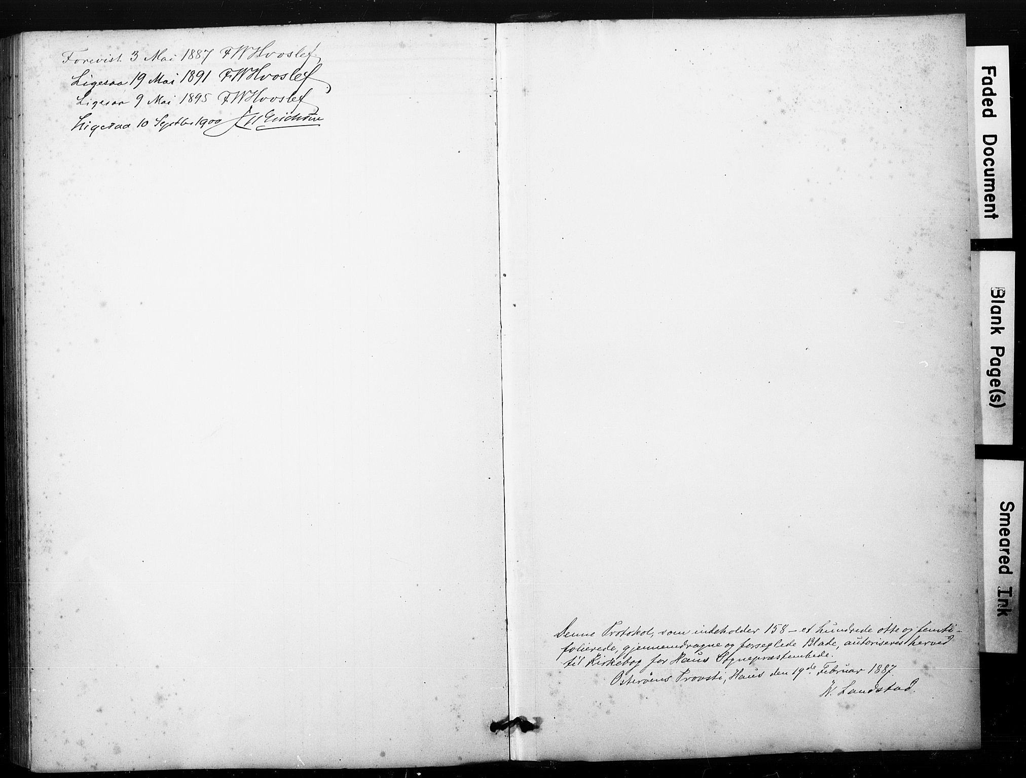 Haus sokneprestembete, AV/SAB-A-75601/H/Haa: Parish register (official) no. C 1, 1887-1899