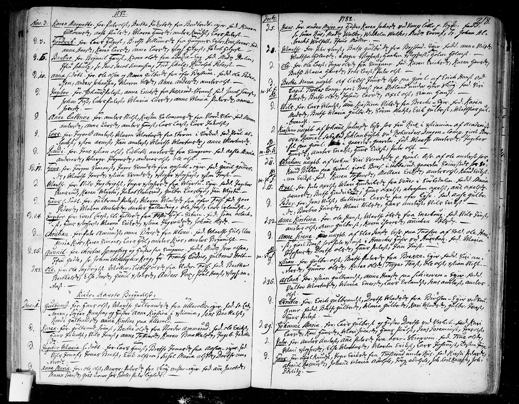 Aker prestekontor kirkebøker, SAO/A-10861/F/L0009: Parish register (official) no. 9, 1765-1785, p. 218