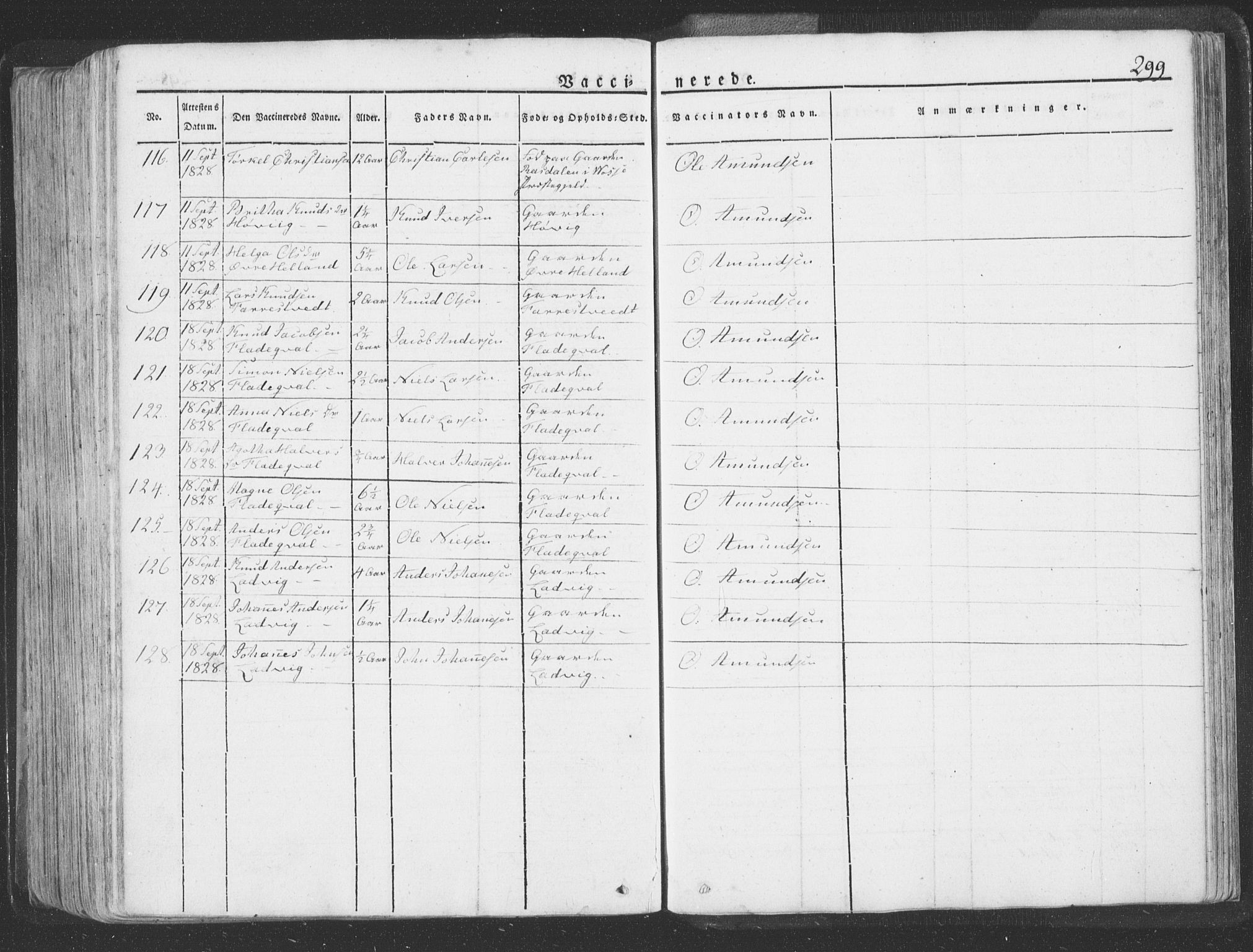 Hosanger sokneprestembete, AV/SAB-A-75801/H/Haa: Parish register (official) no. A 6, 1824-1835, p. 299