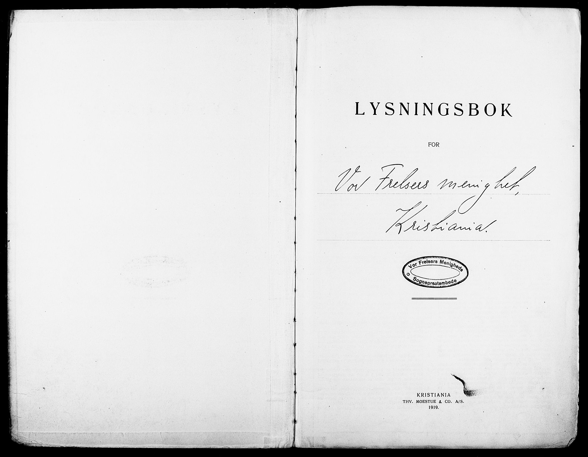 Oslo domkirke Kirkebøker, SAO/A-10752/H/Ha/L0006: Banns register no. 6, 1919-1928