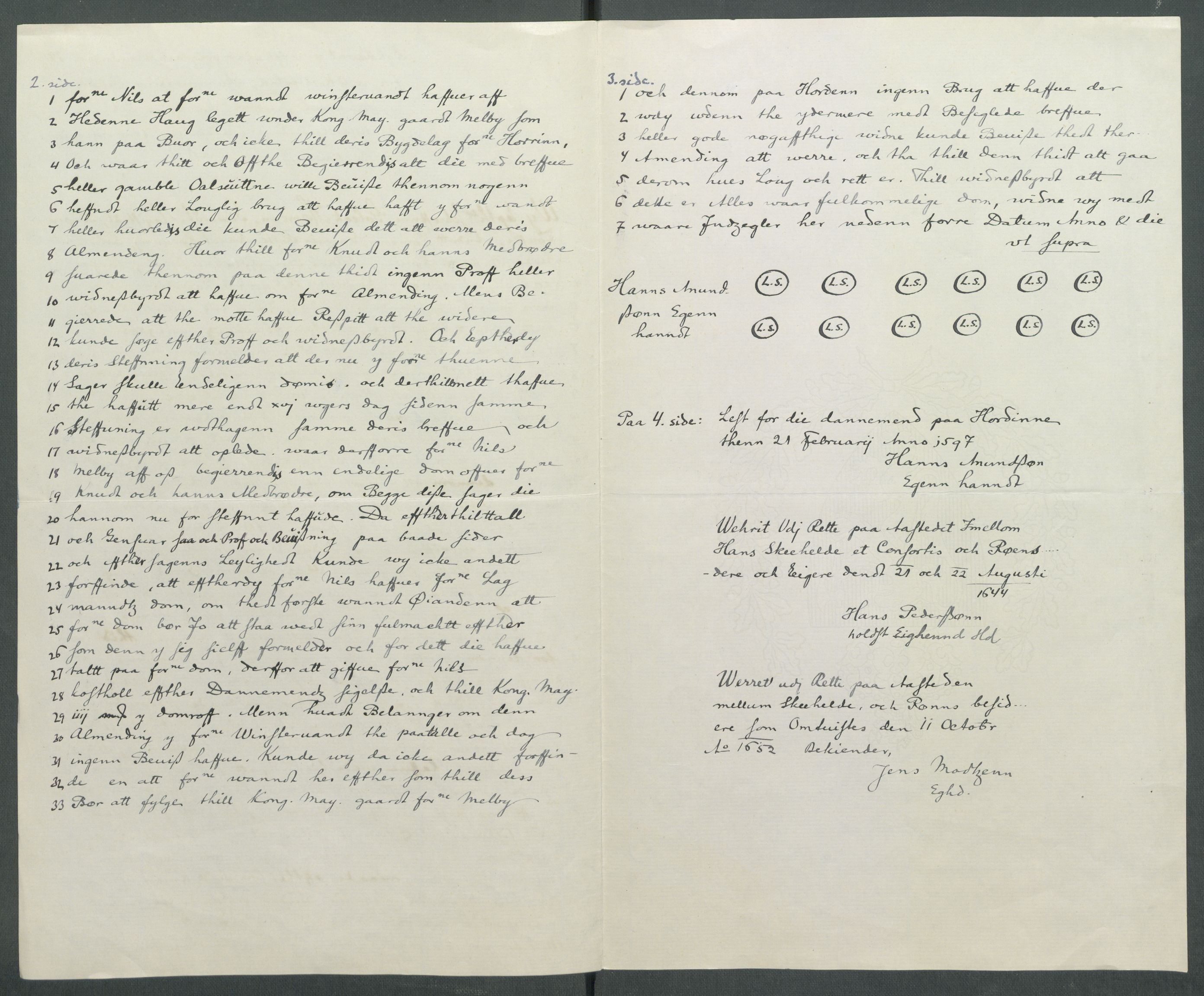 Riksarkivets diplomsamling, AV/RA-EA-5965/F02/L0100: Dokumenter, 1595, p. 23