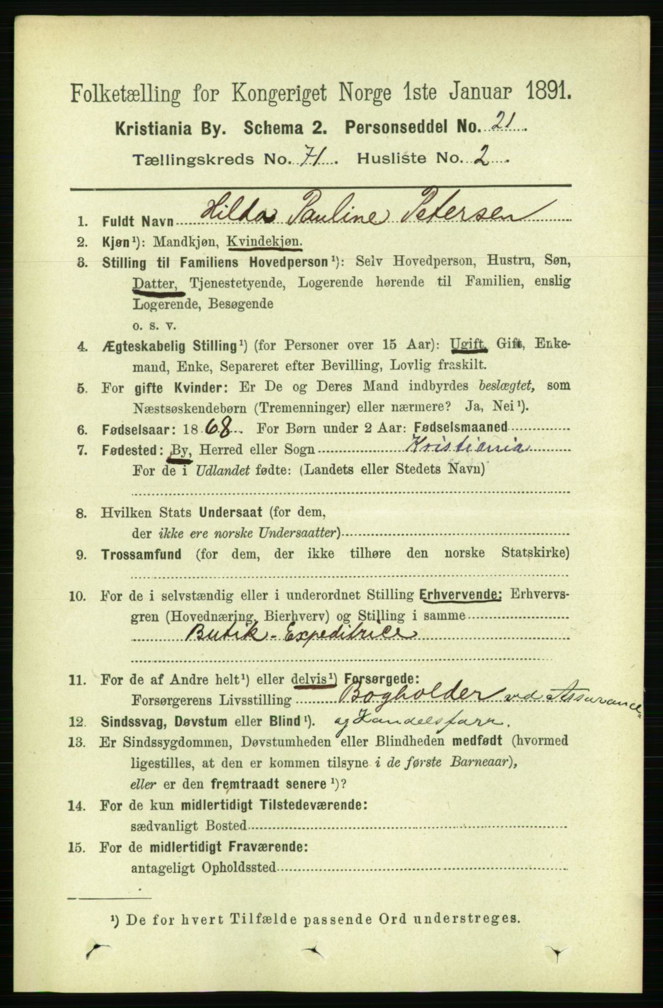 RA, 1891 census for 0301 Kristiania, 1891, p. 38963