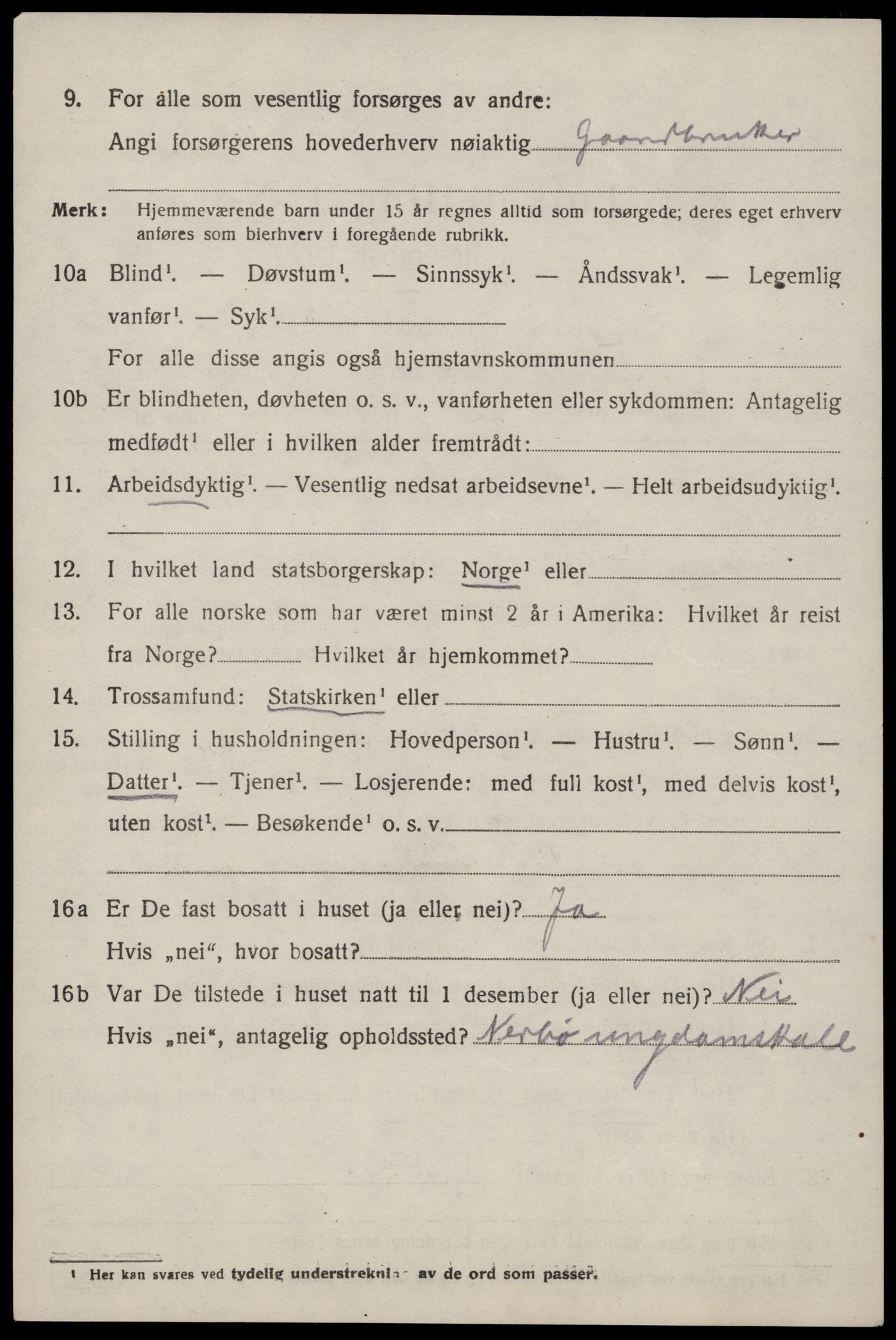 SAST, 1920 census for Finnøy, 1920, p. 3535