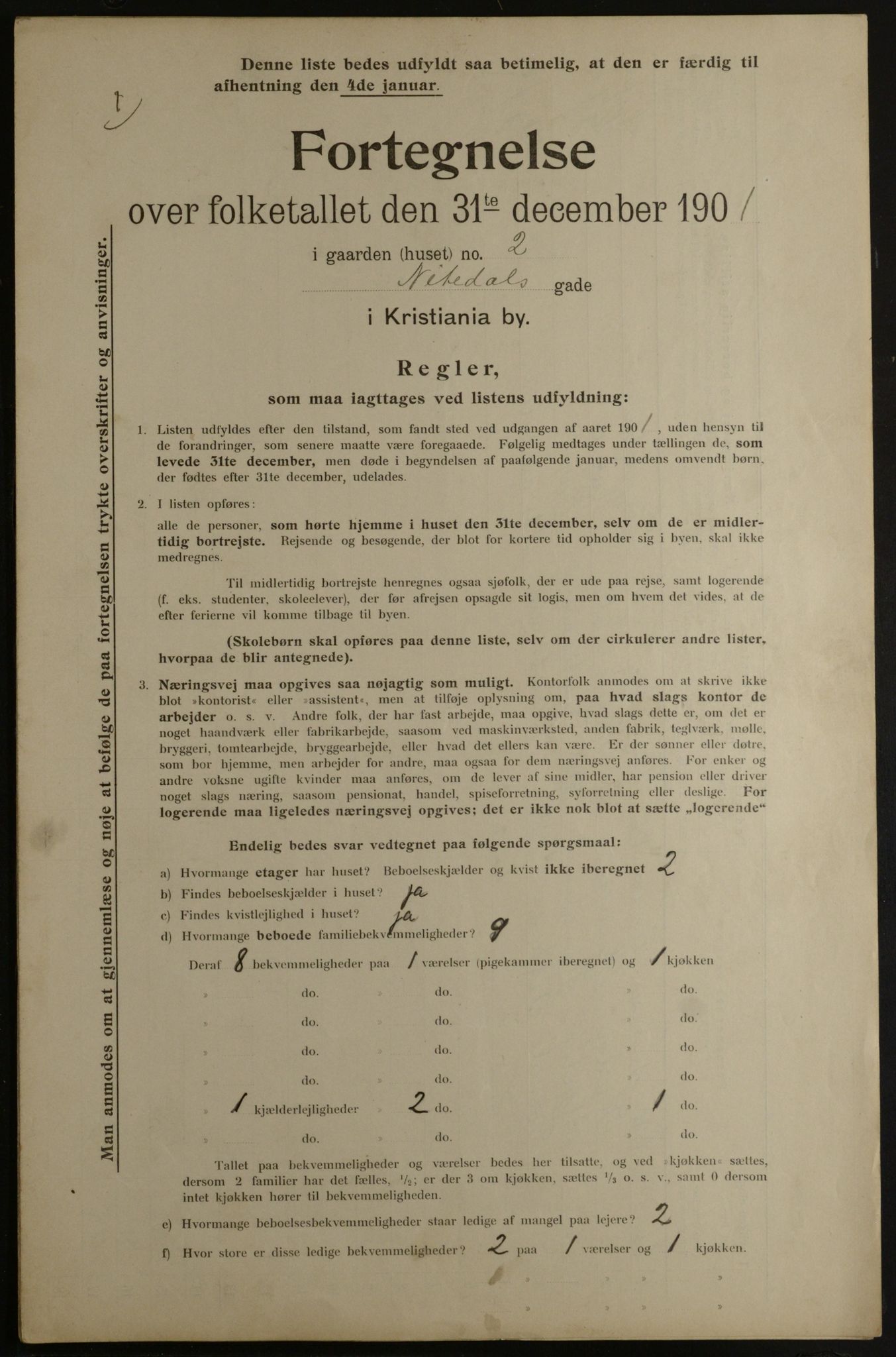 OBA, Municipal Census 1901 for Kristiania, 1901, p. 10921