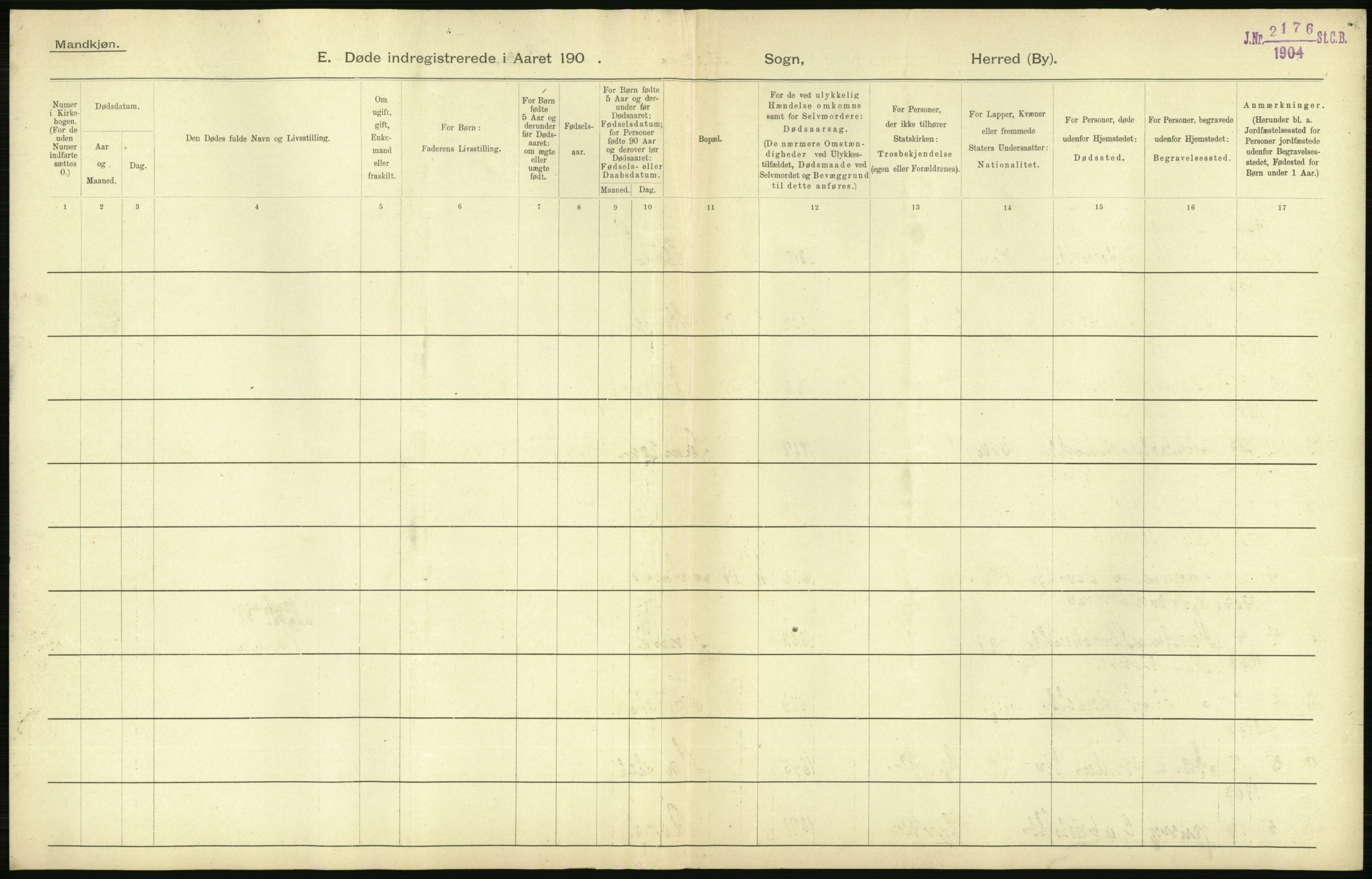 Statistisk sentralbyrå, Sosiodemografiske emner, Befolkning, AV/RA-S-2228/D/Df/Dfa/Dfaa/L0015: Nordre Bergenhus: Fødte, gifte, døde. Bygder, 1903, p. 490