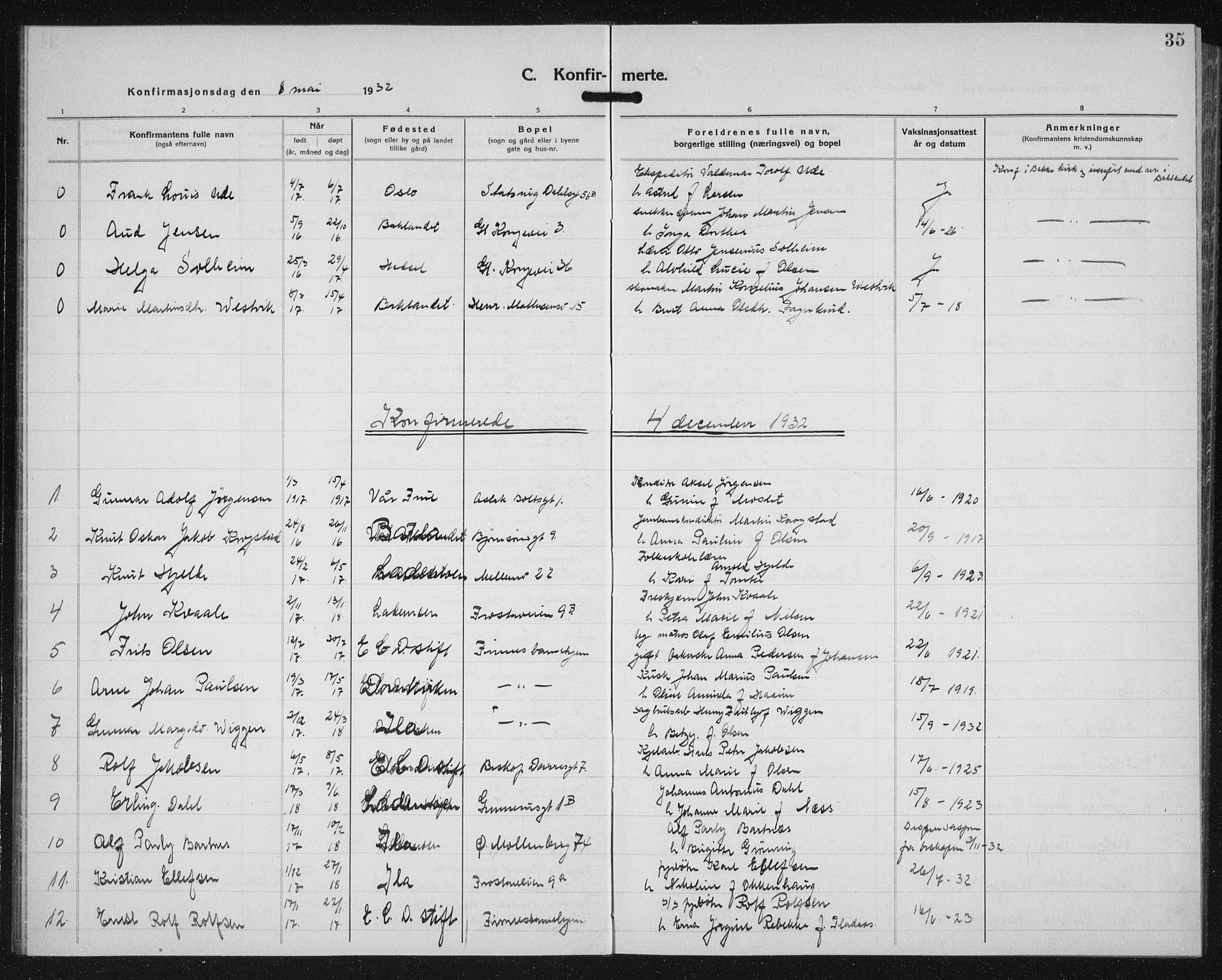 Ministerialprotokoller, klokkerbøker og fødselsregistre - Sør-Trøndelag, AV/SAT-A-1456/605/L0262: Parish register (copy) no. 605C09, 1930-1933, p. 35