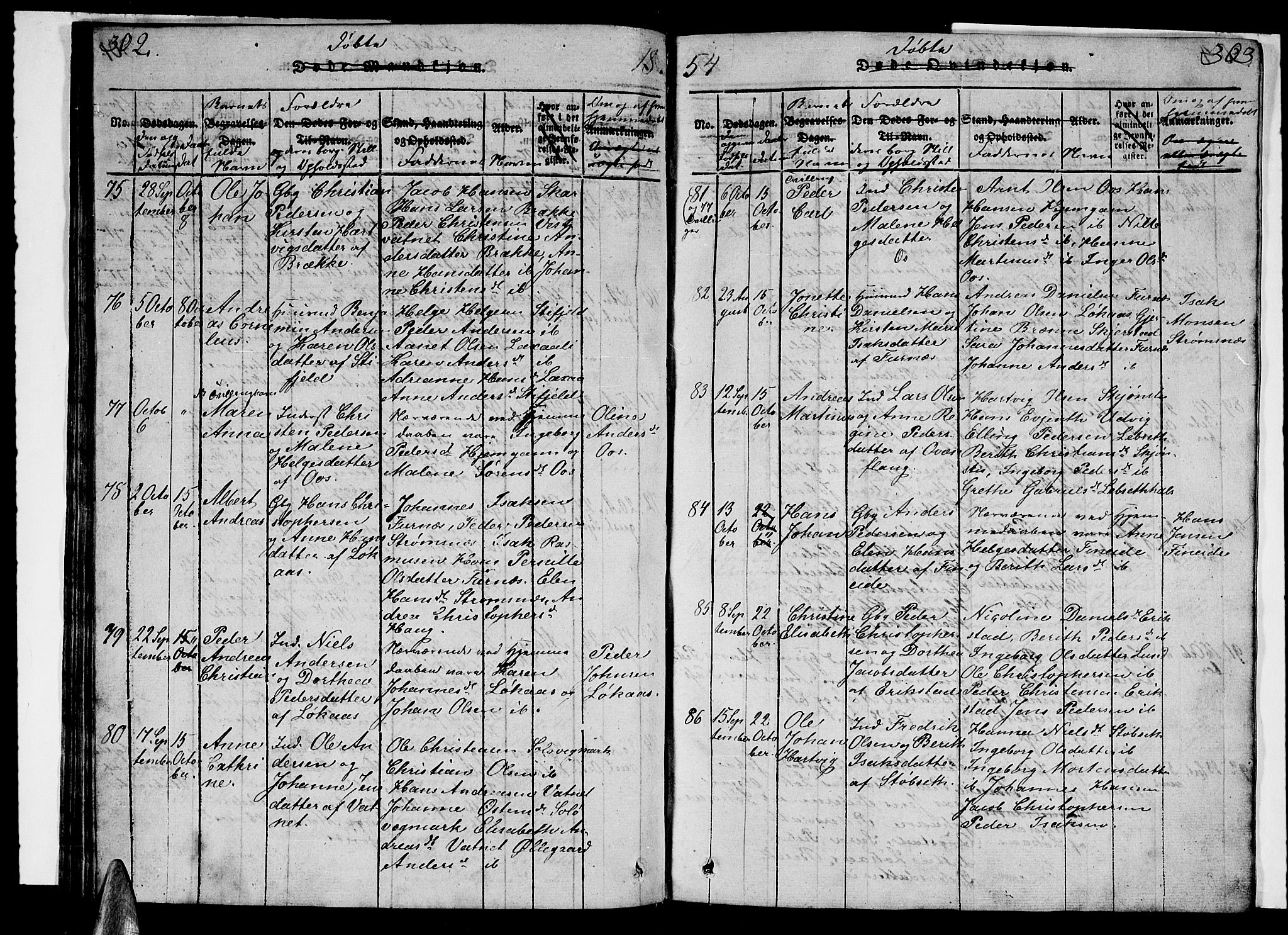 Ministerialprotokoller, klokkerbøker og fødselsregistre - Nordland, AV/SAT-A-1459/852/L0752: Parish register (copy) no. 852C03, 1840-1855, p. 302-303