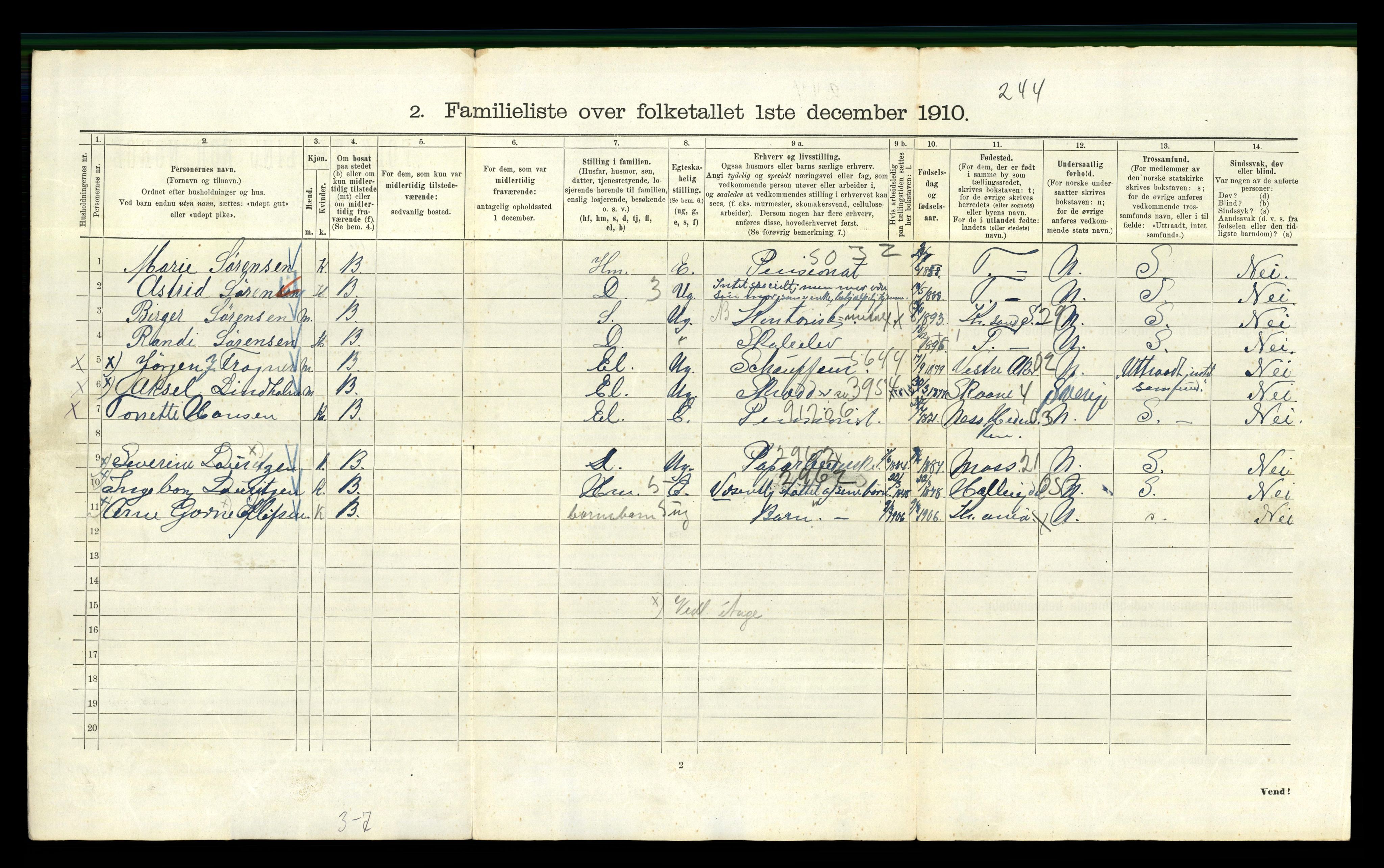 RA, 1910 census for Kristiania, 1910, p. 1756