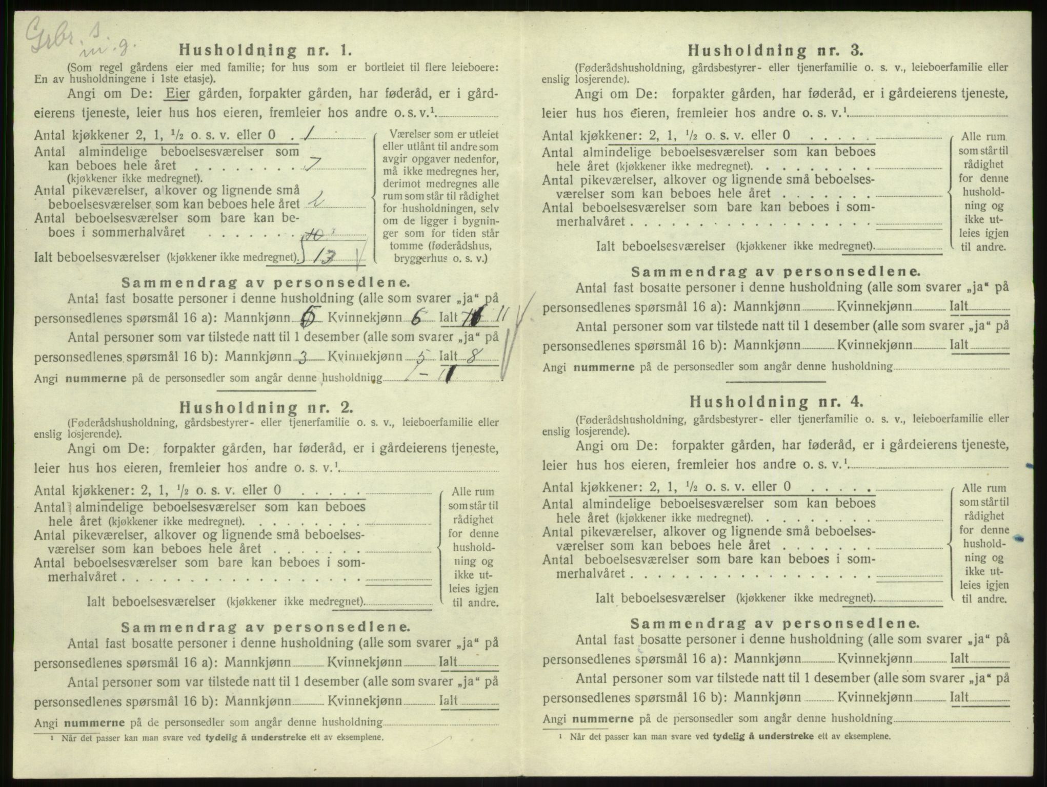 SAB, 1920 census for Lavik, 1920, p. 51