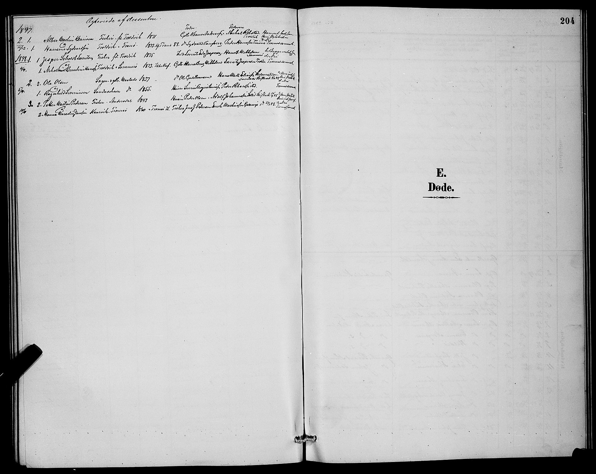 Lenvik sokneprestembete, SATØ/S-1310/H/Ha/Hab/L0007klokker: Parish register (copy) no. 7, 1890-1898, p. 204