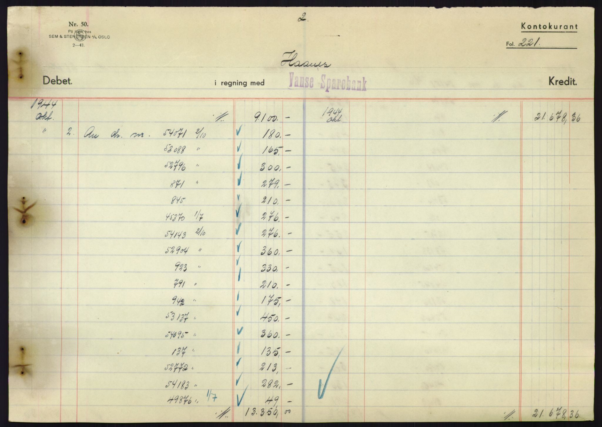 Forsvarsdepartementet, 10. kontor / Oppgjørskontoret, AV/RA-RAFA-1225/D/Db/L0180: Lista oppgjørskontor, 1942-1952, p. 2143