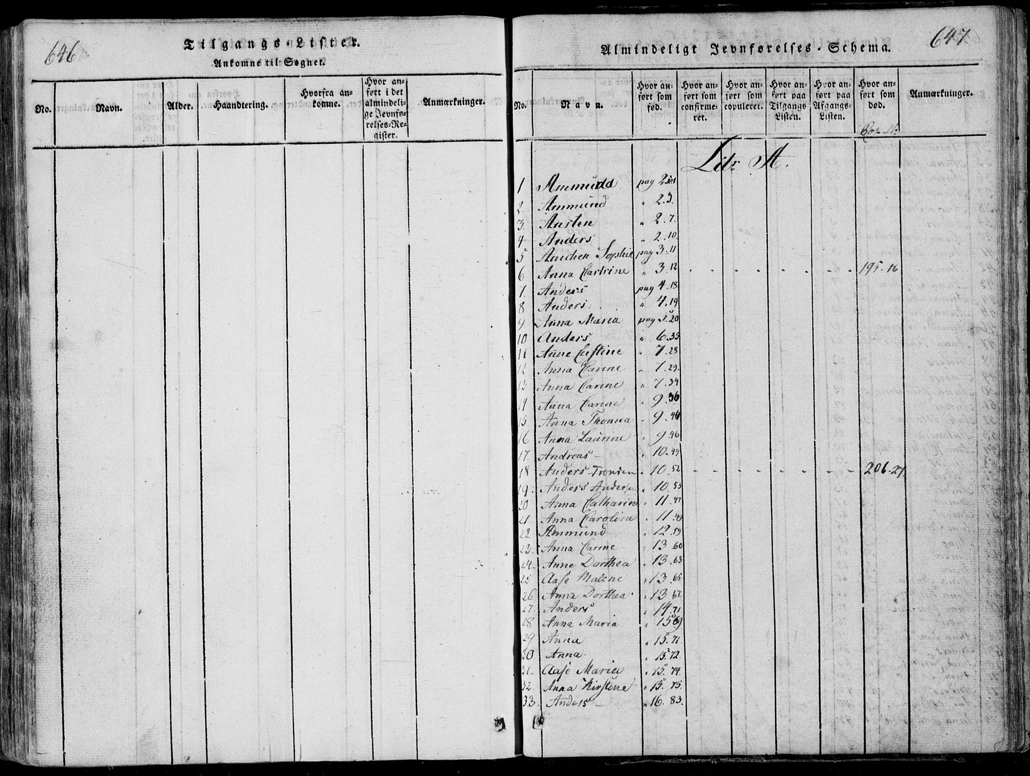Eiker kirkebøker, SAKO/A-4/F/Fa/L0011: Parish register (official) no. I 11, 1814-1827, p. 646-647