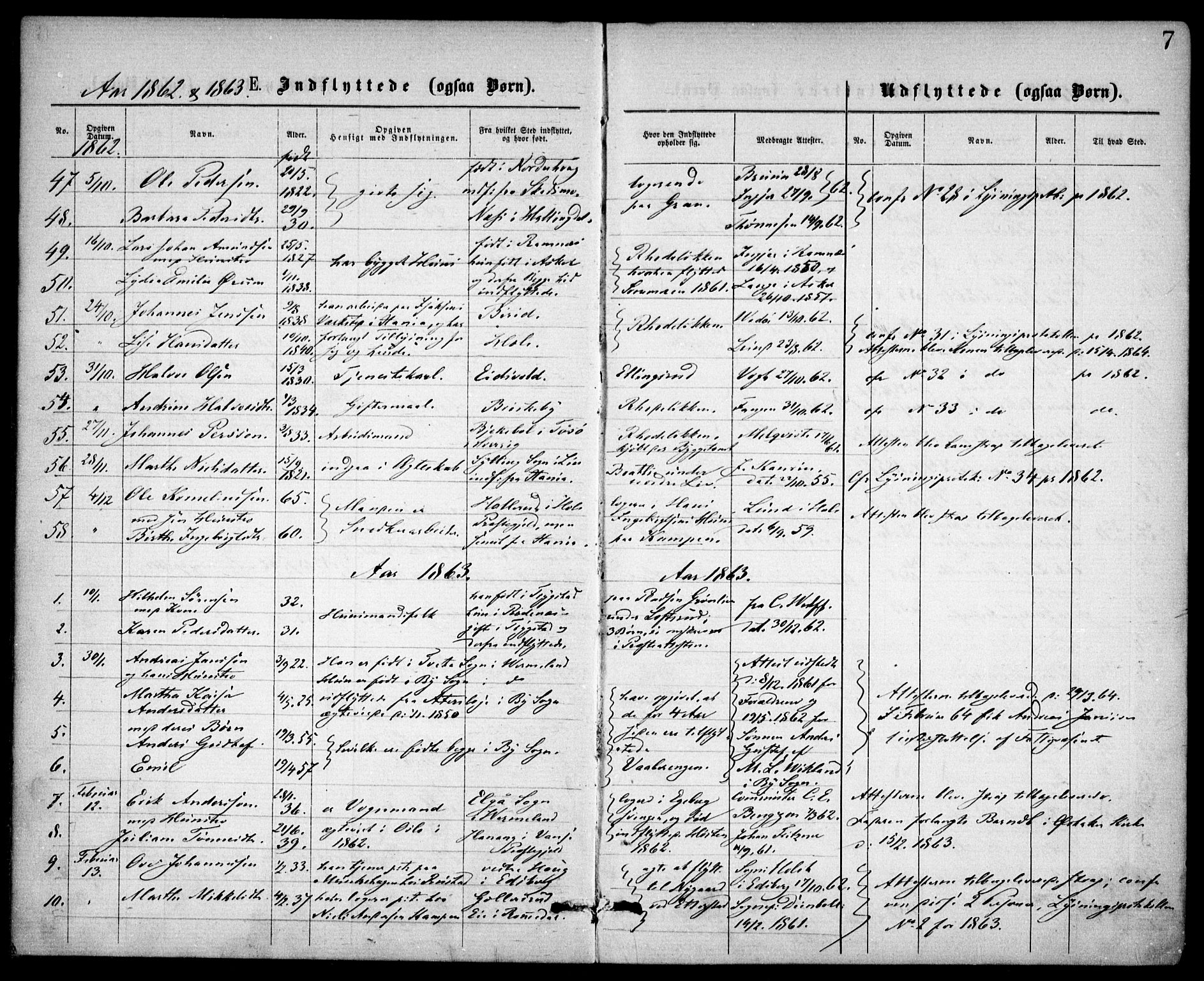 Østre Aker prestekontor Kirkebøker, SAO/A-10840/F/Fa/L0002: Parish register (official) no. I 2, 1861-1878, p. 7