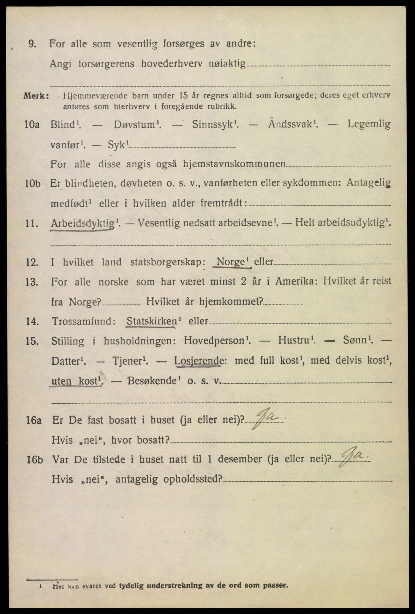 SAK, 1920 census for Mykland, 1920, p. 1665