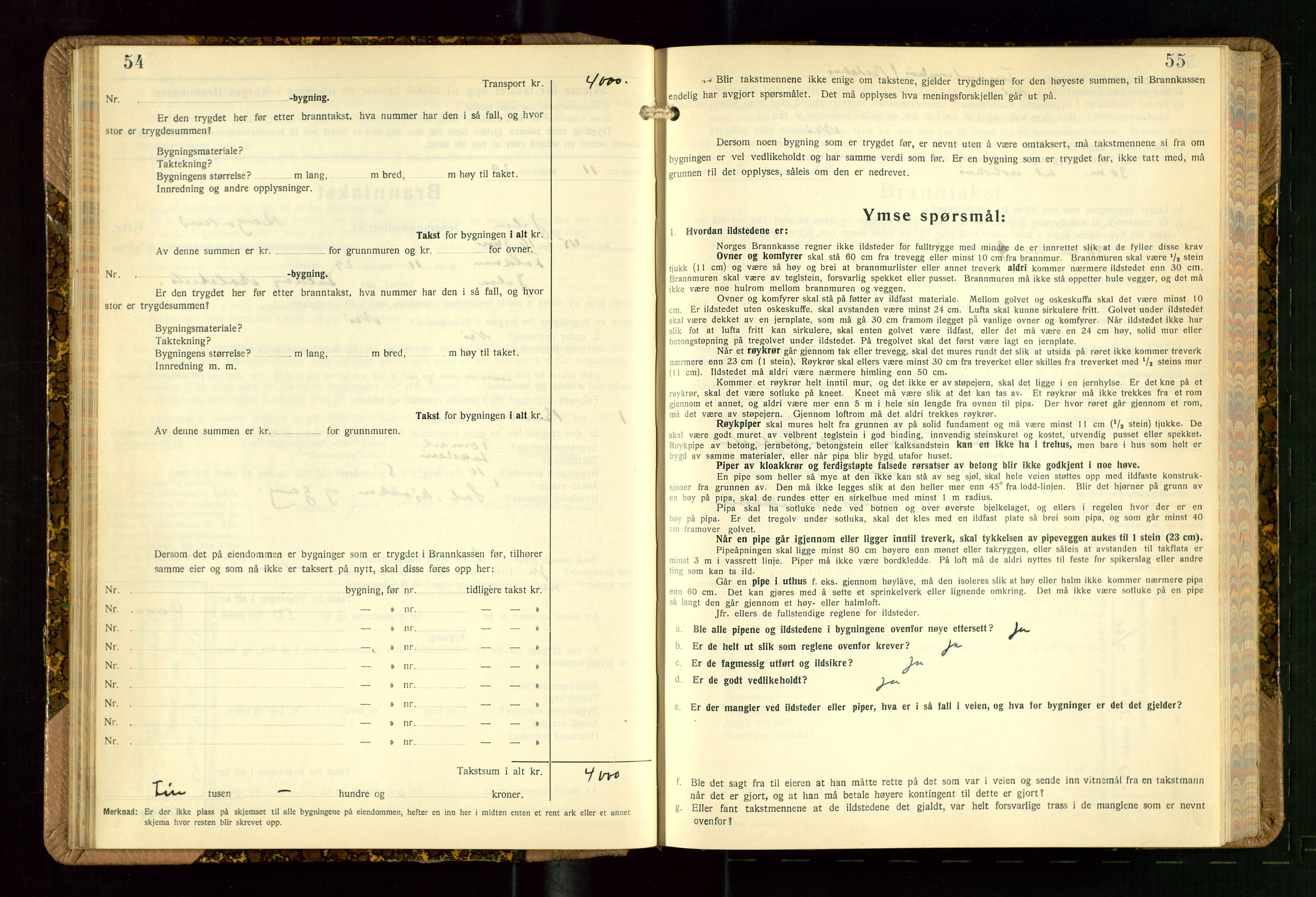 Jelsa lensmannskontor, AV/SAST-A-100360/Gob/L0003: "Branntakstprotokoll", 1942-1955, p. 54-55