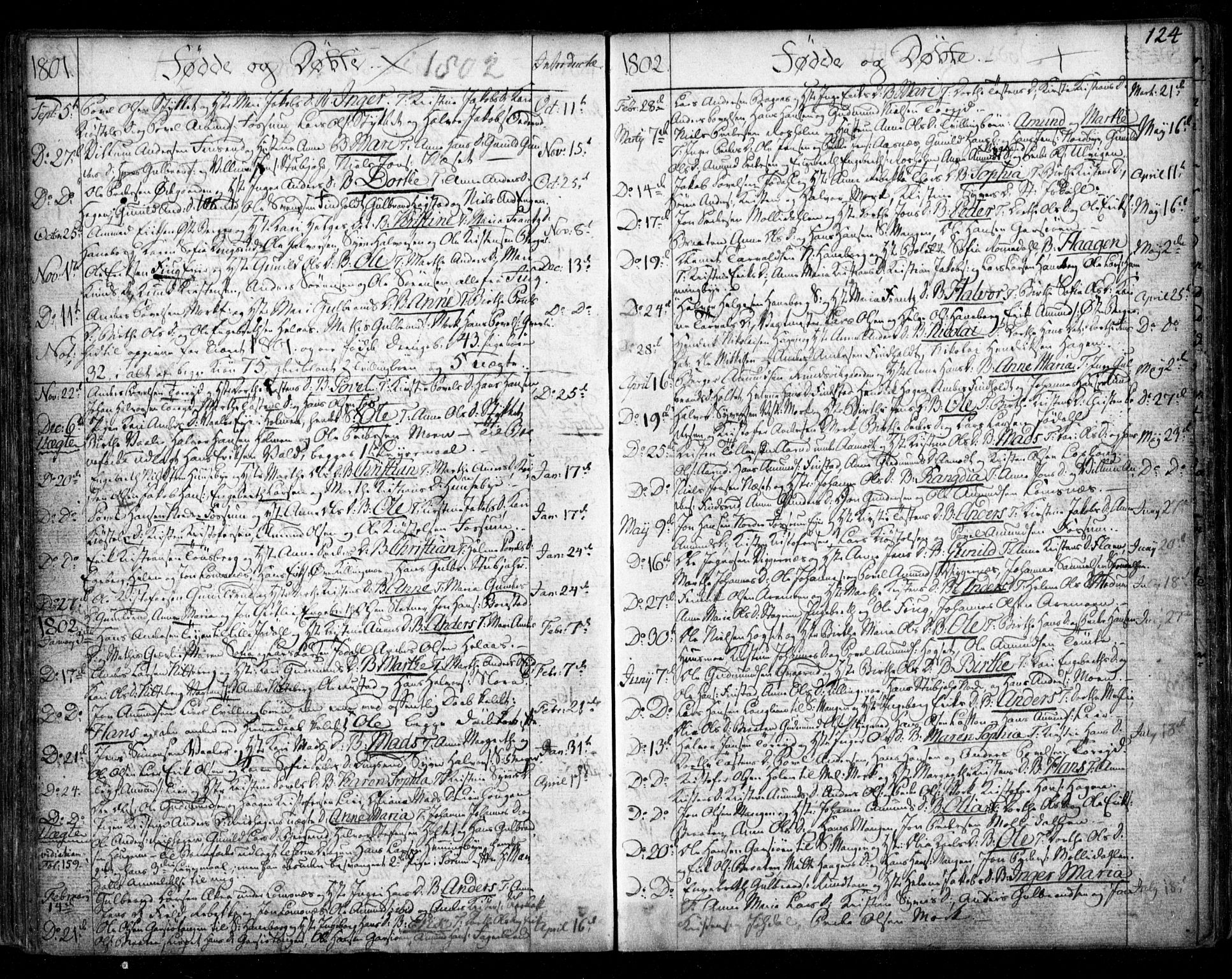 Aurskog prestekontor Kirkebøker, AV/SAO-A-10304a/F/Fa/L0003: Parish register (official) no. I 3, 1767-1807, p. 124