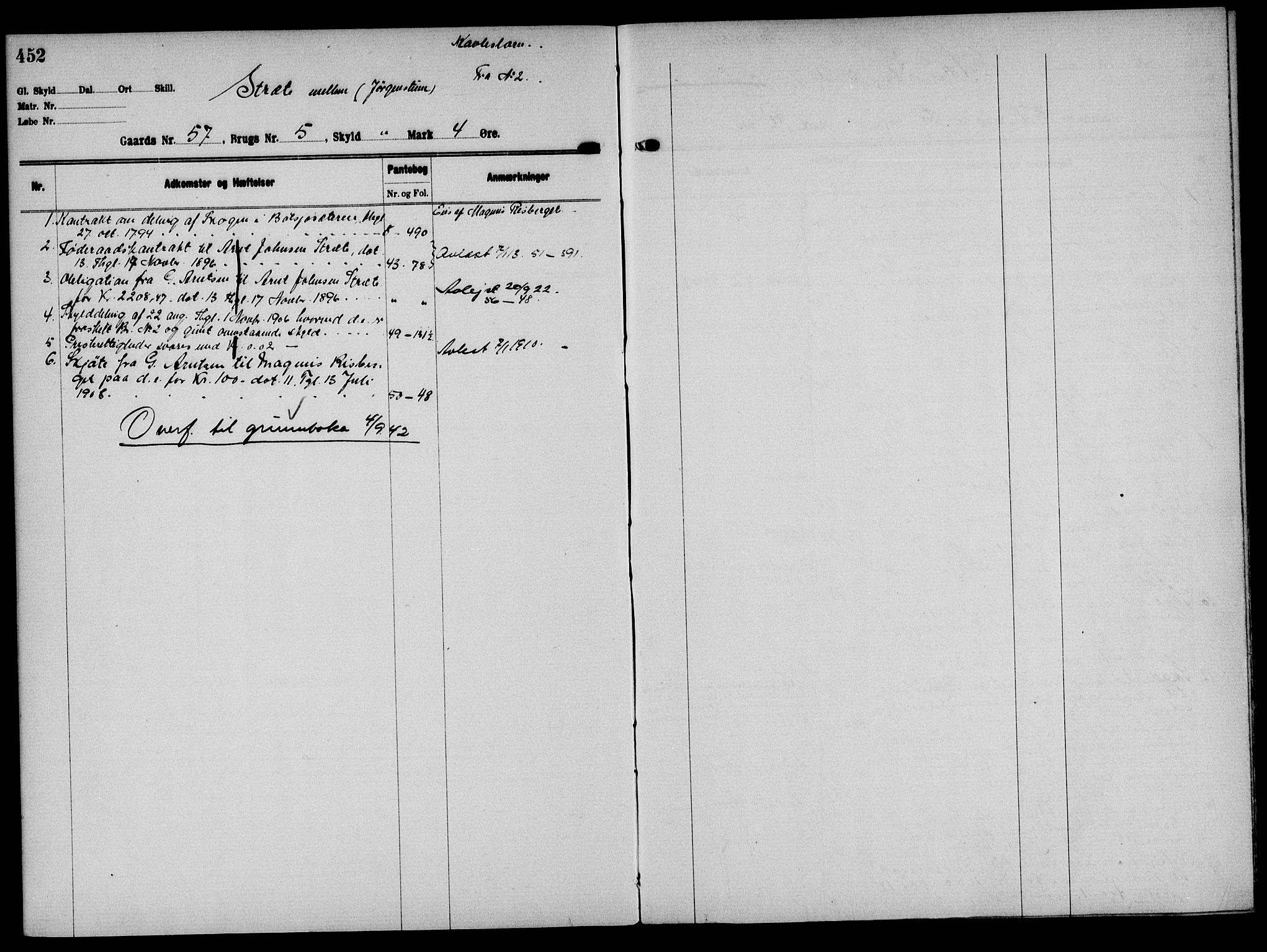 Solør tingrett, AV/SAH-TING-008/H/Ha/Hak/L0004: Mortgage register no. IV, 1900-1935, p. 452