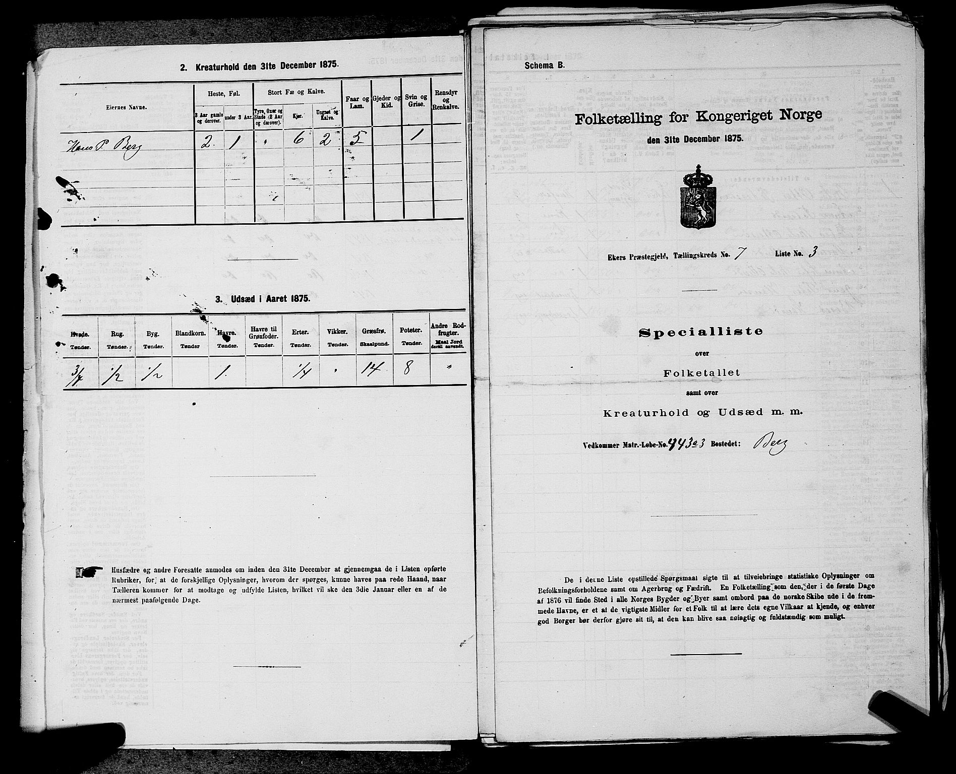SAKO, 1875 census for 0624P Eiker, 1875, p. 1279
