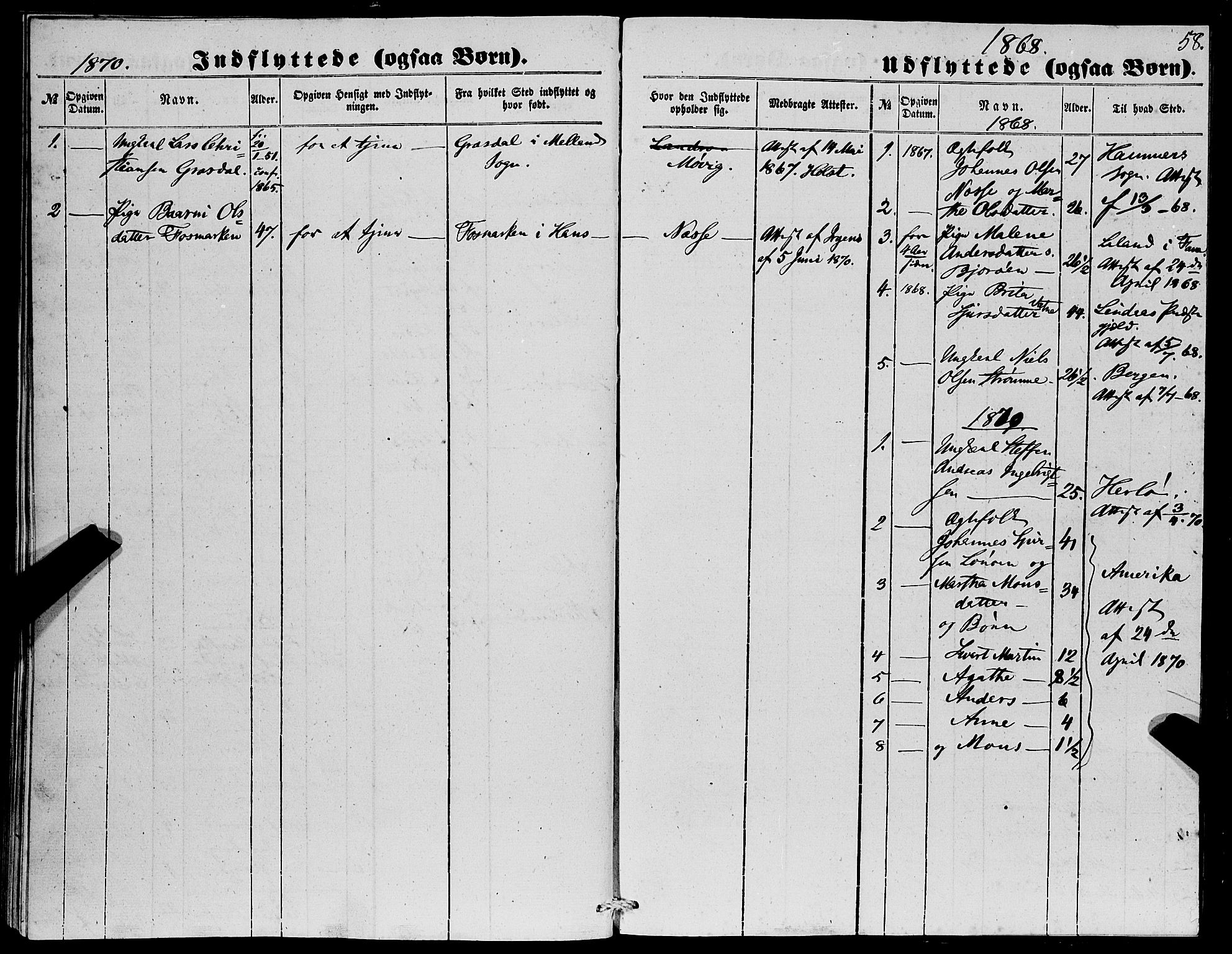 Fjell sokneprestembete, SAB/A-75301/H/Haa: Parish register (official) no. A 4, 1851-1870, p. 58