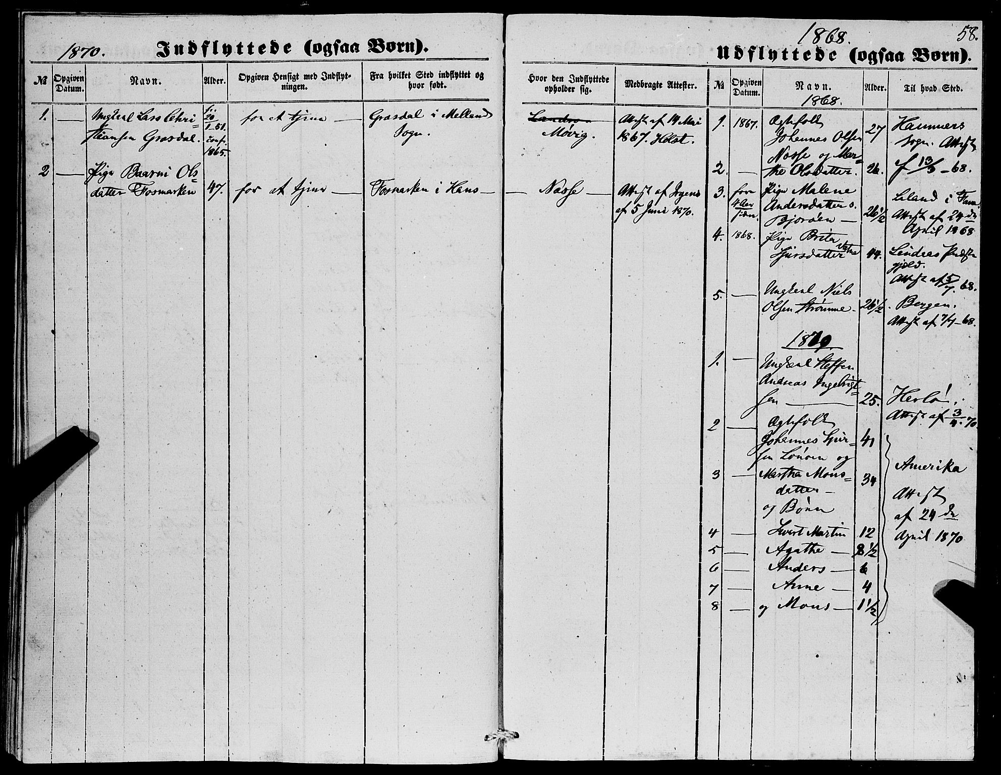 Fjell sokneprestembete, AV/SAB-A-75301/H/Haa: Parish register (official) no. A 4, 1851-1870, p. 58