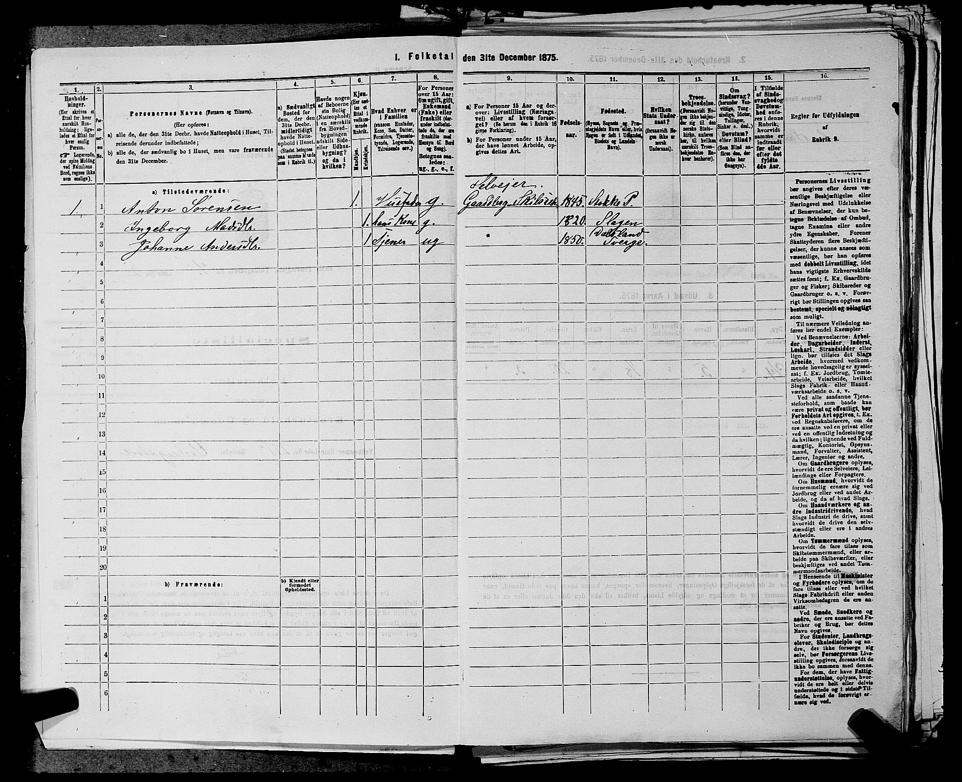 SAKO, 1875 census for 0721P Sem, 1875, p. 1136