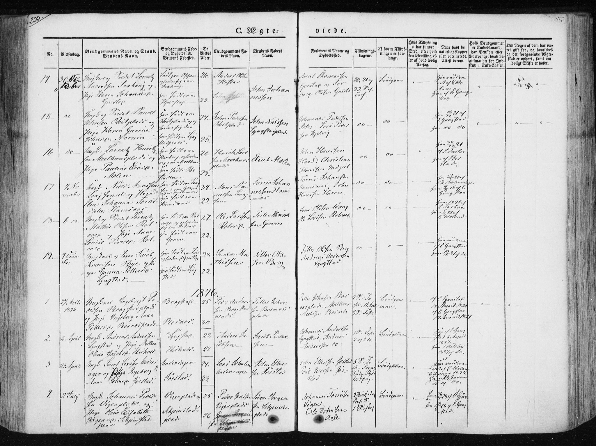 Ministerialprotokoller, klokkerbøker og fødselsregistre - Nord-Trøndelag, AV/SAT-A-1458/730/L0280: Parish register (official) no. 730A07 /1, 1840-1854, p. 233