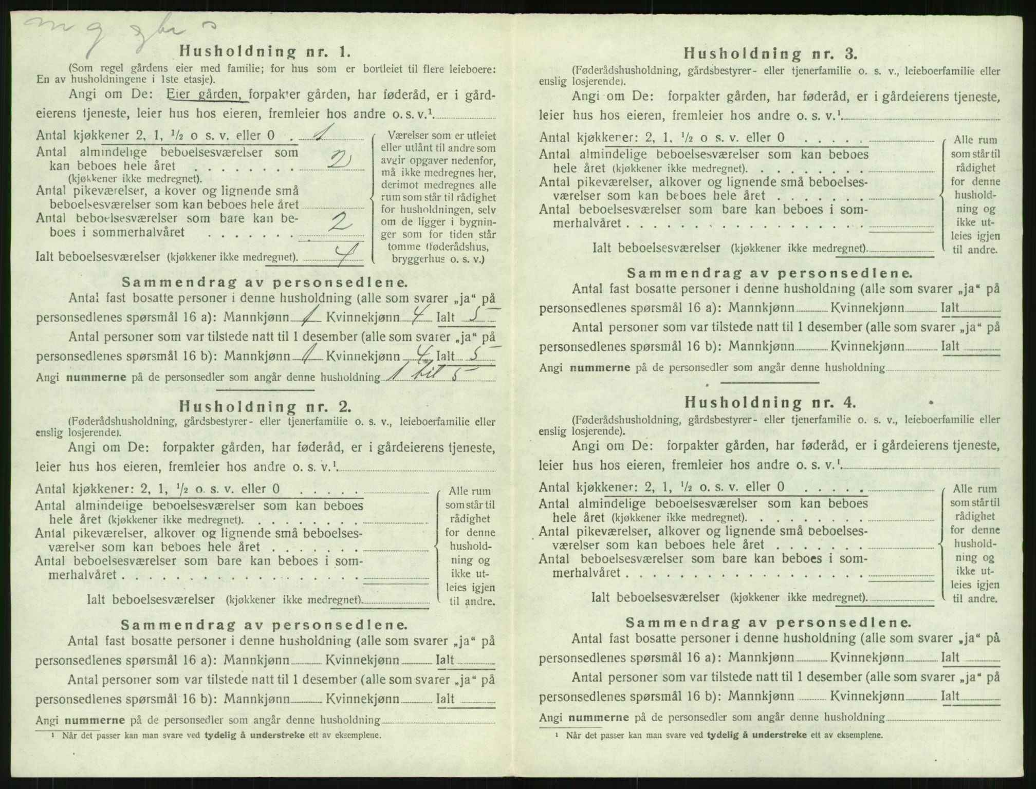 SAT, 1920 census for Bremsnes, 1920, p. 926