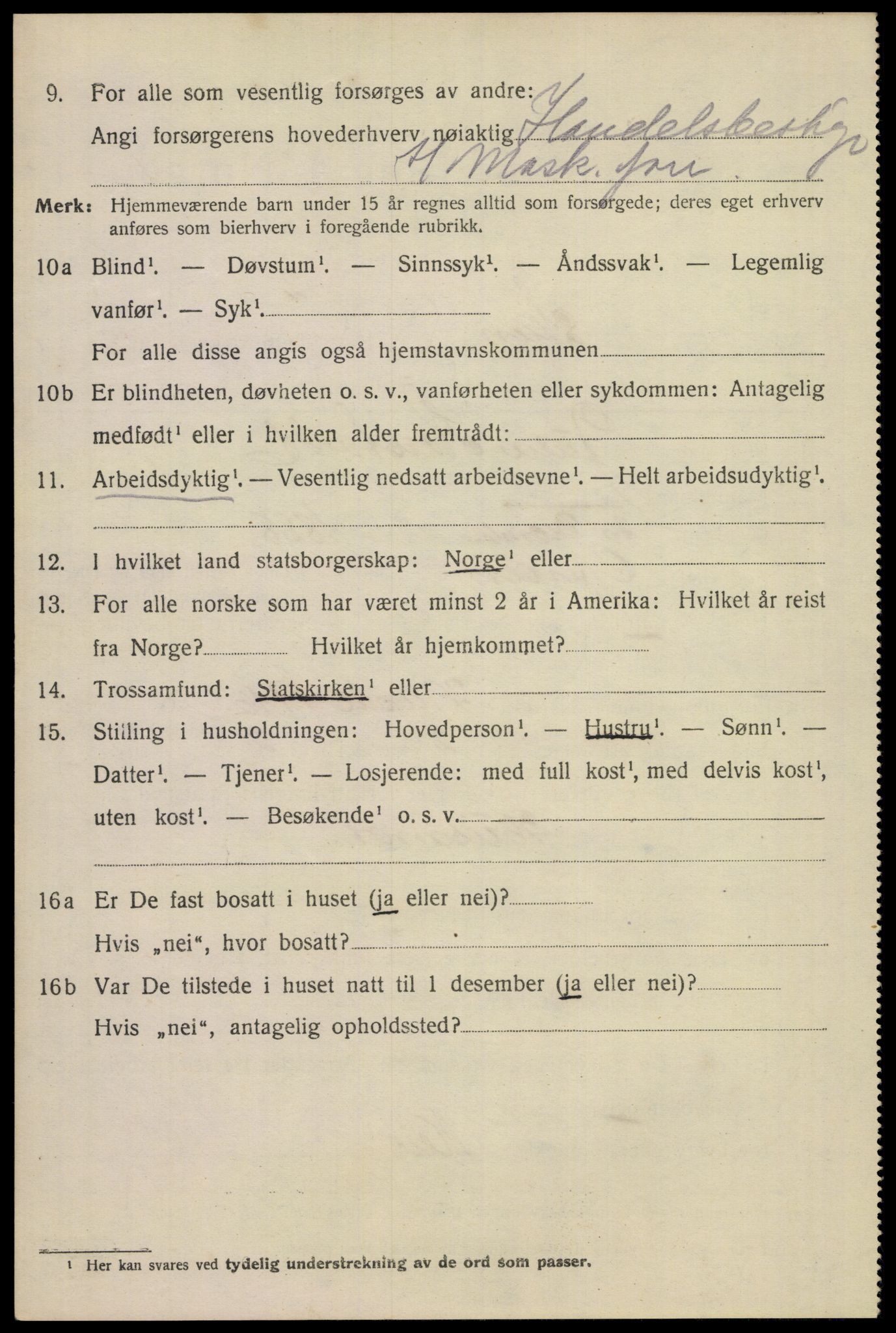 SAKO, 1920 census for Skien, 1920, p. 40349