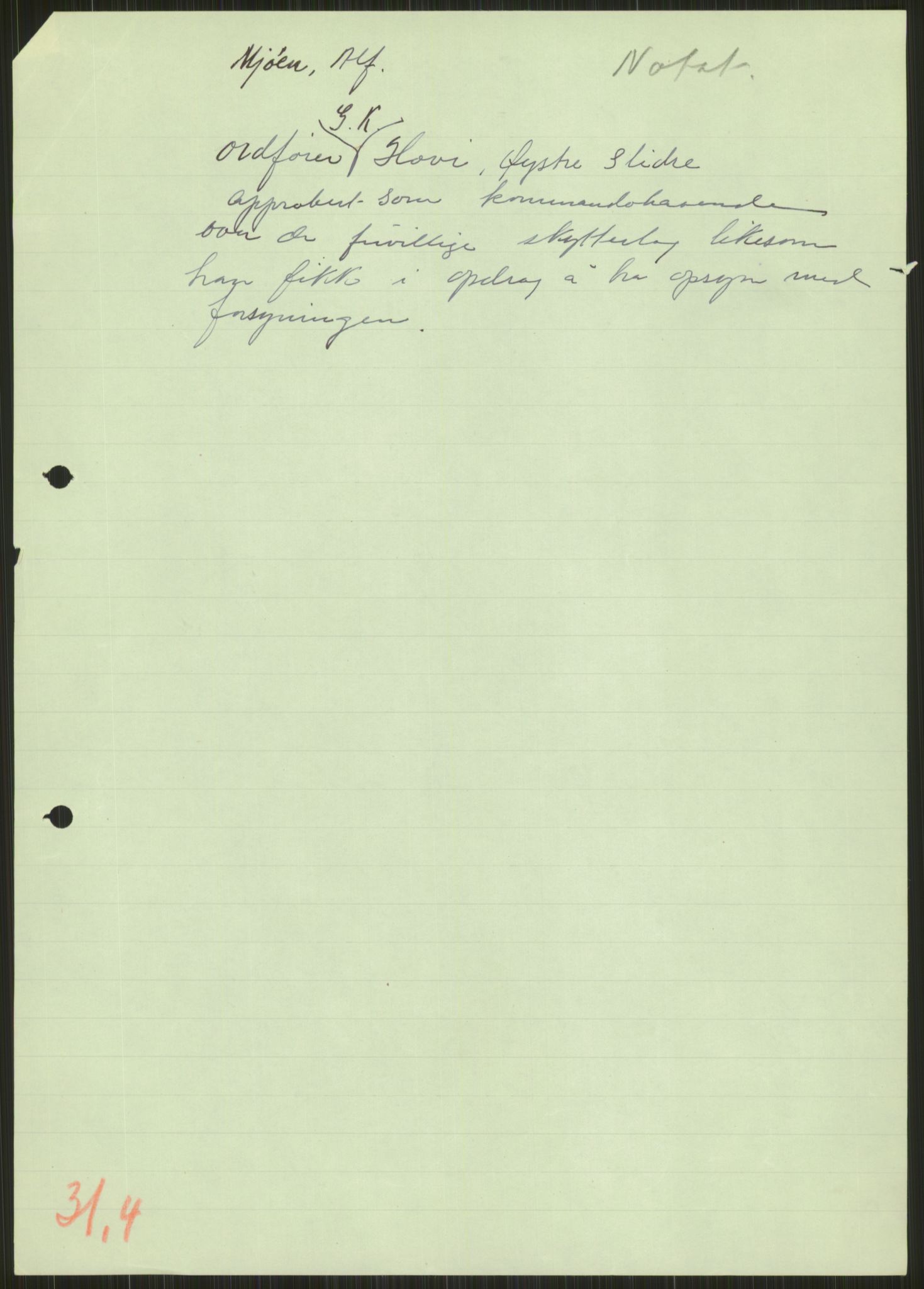 Forsvaret, Forsvarets krigshistoriske avdeling, AV/RA-RAFA-2017/Y/Ya/L0014: II-C-11-31 - Fylkesmenn.  Rapporter om krigsbegivenhetene 1940., 1940, p. 283