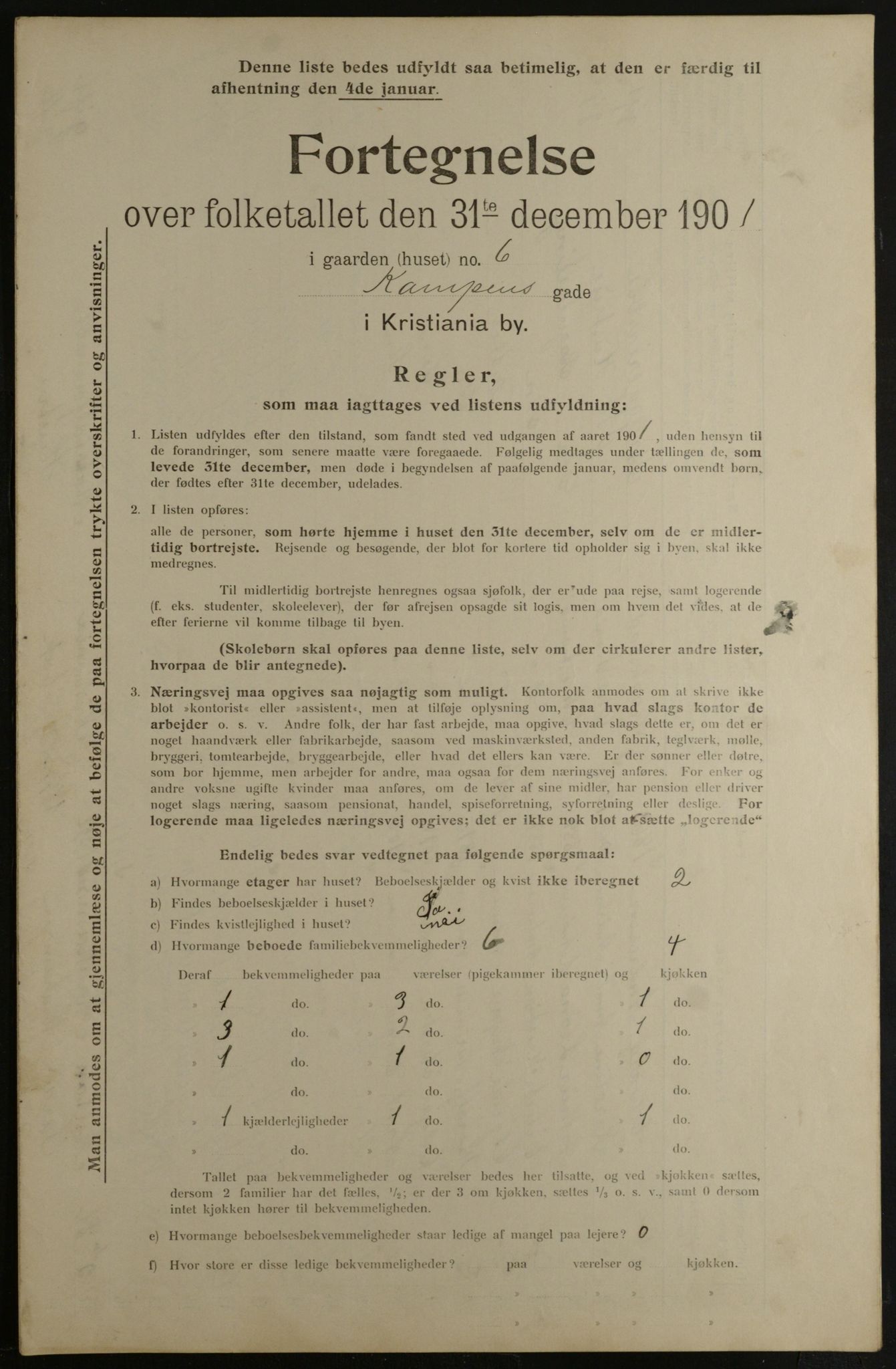 OBA, Municipal Census 1901 for Kristiania, 1901, p. 7459