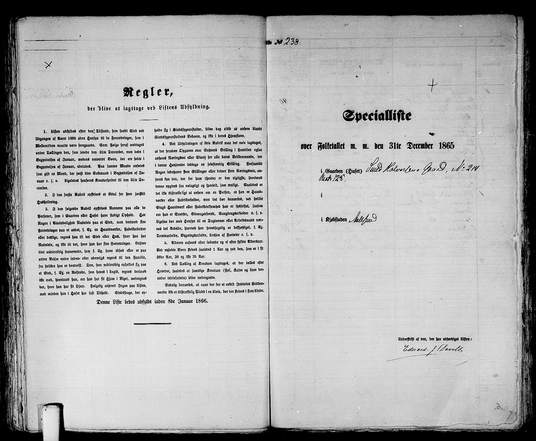 RA, 1865 census for Ålesund, 1865, p. 497