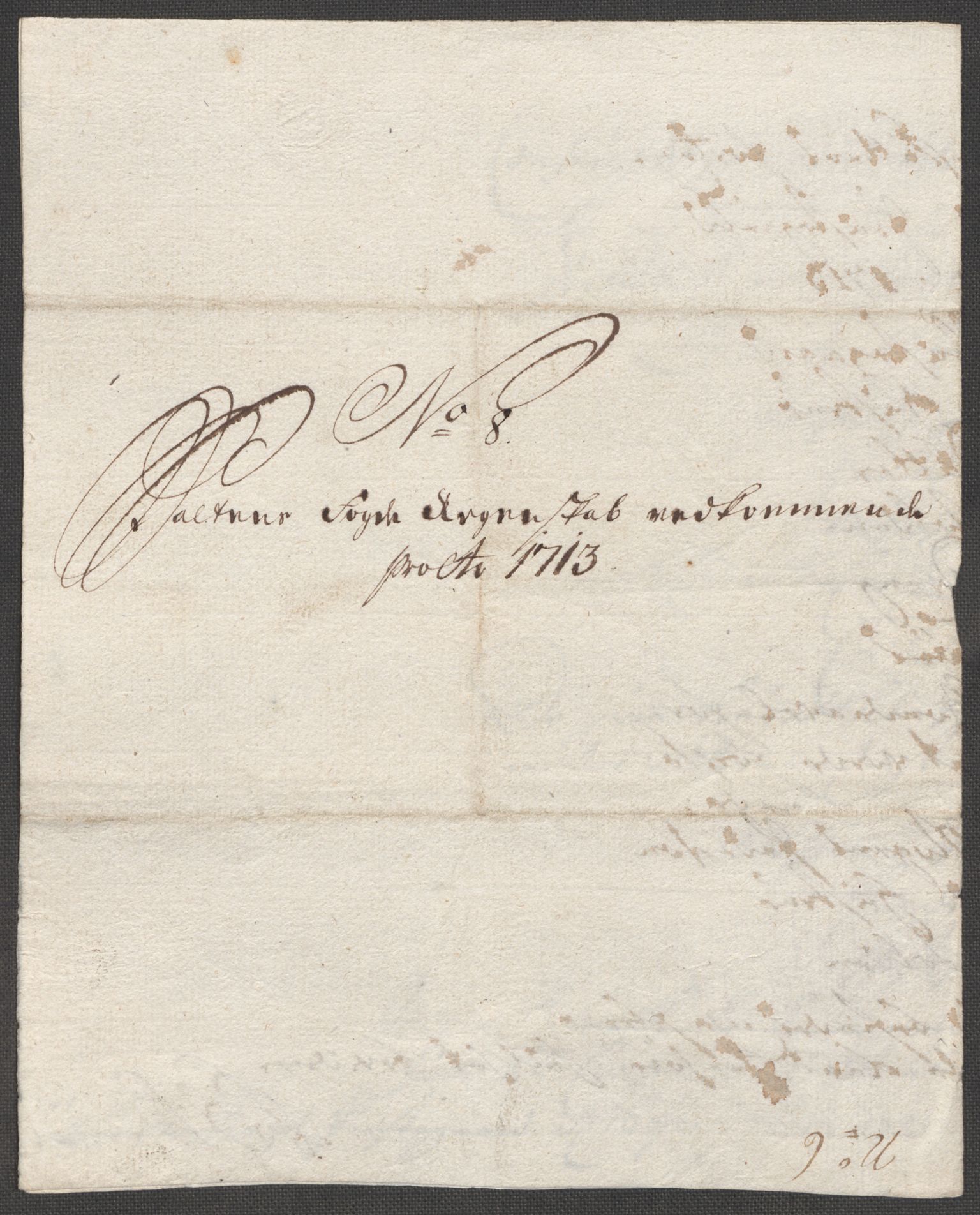 Rentekammeret inntil 1814, Reviderte regnskaper, Fogderegnskap, RA/EA-4092/R66/L4583: Fogderegnskap Salten, 1713, p. 97