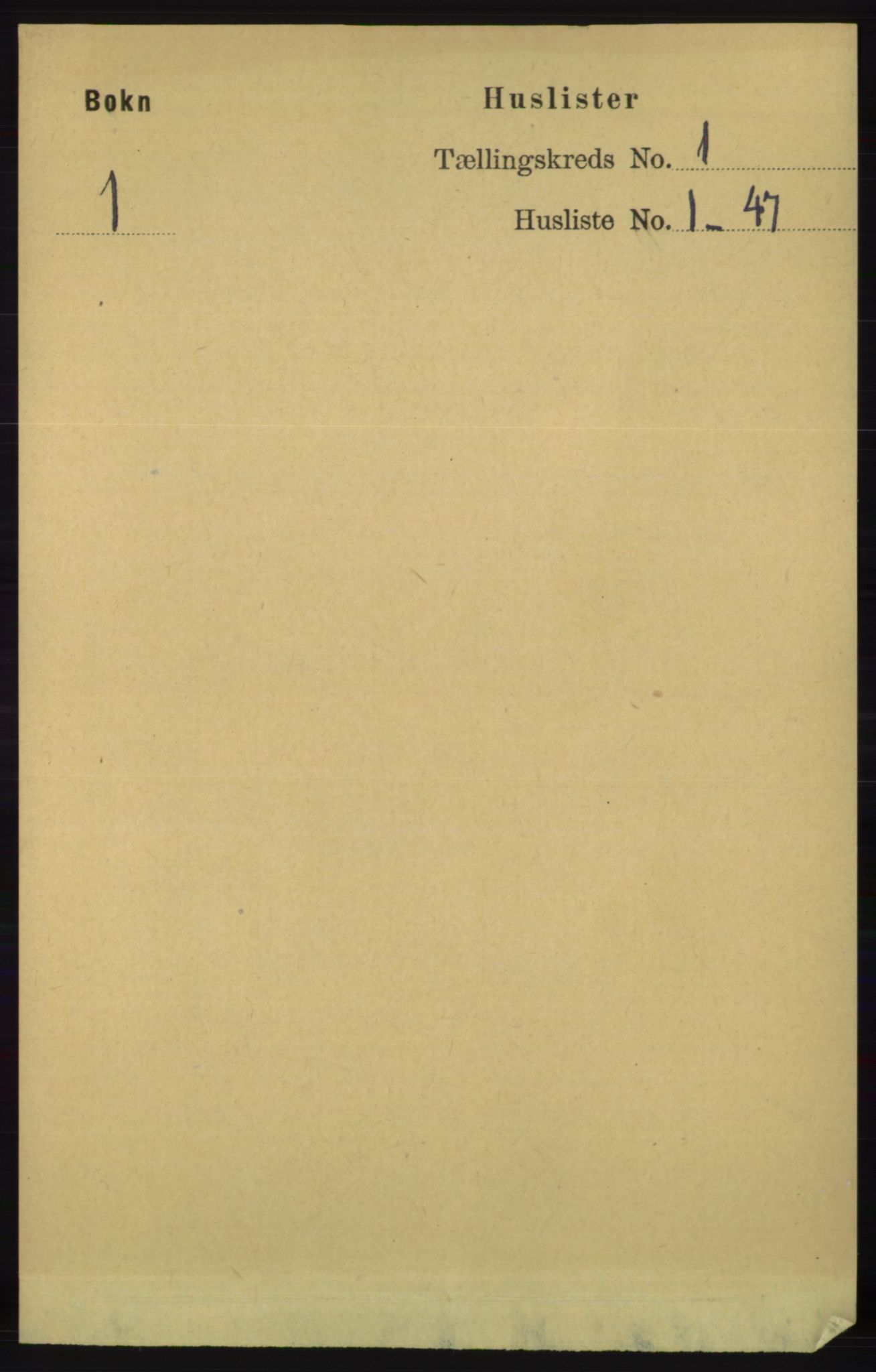RA, 1891 census for 1145 Bokn, 1891, p. 14
