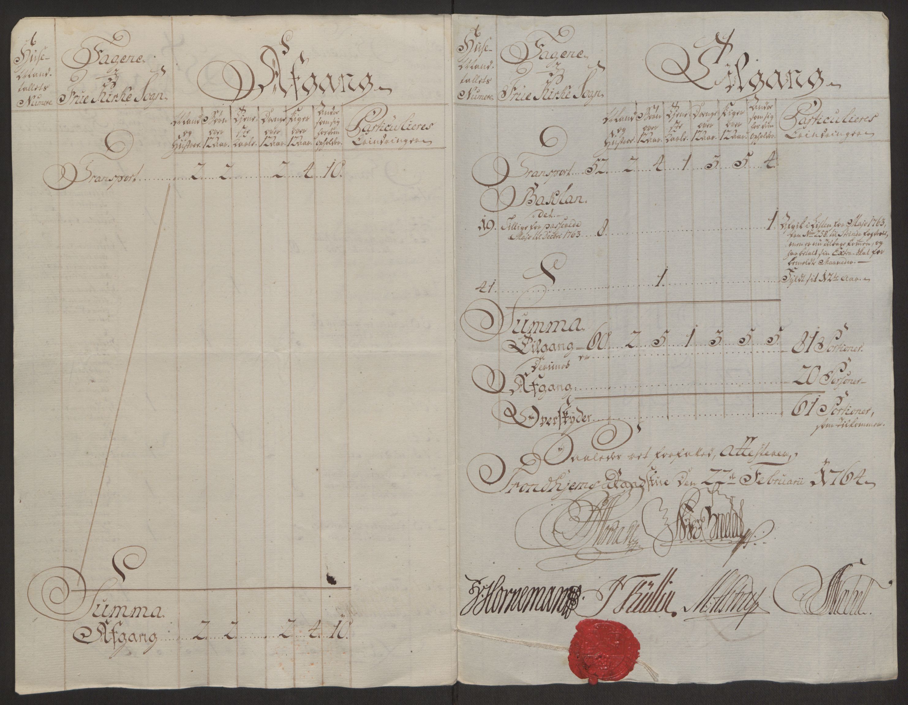 Rentekammeret inntil 1814, Reviderte regnskaper, Byregnskaper, AV/RA-EA-4066/R/Rs/L0516/0001: [S9] Kontribusjonsregnskap / Ekstraskatt, 1762-1767, p. 186