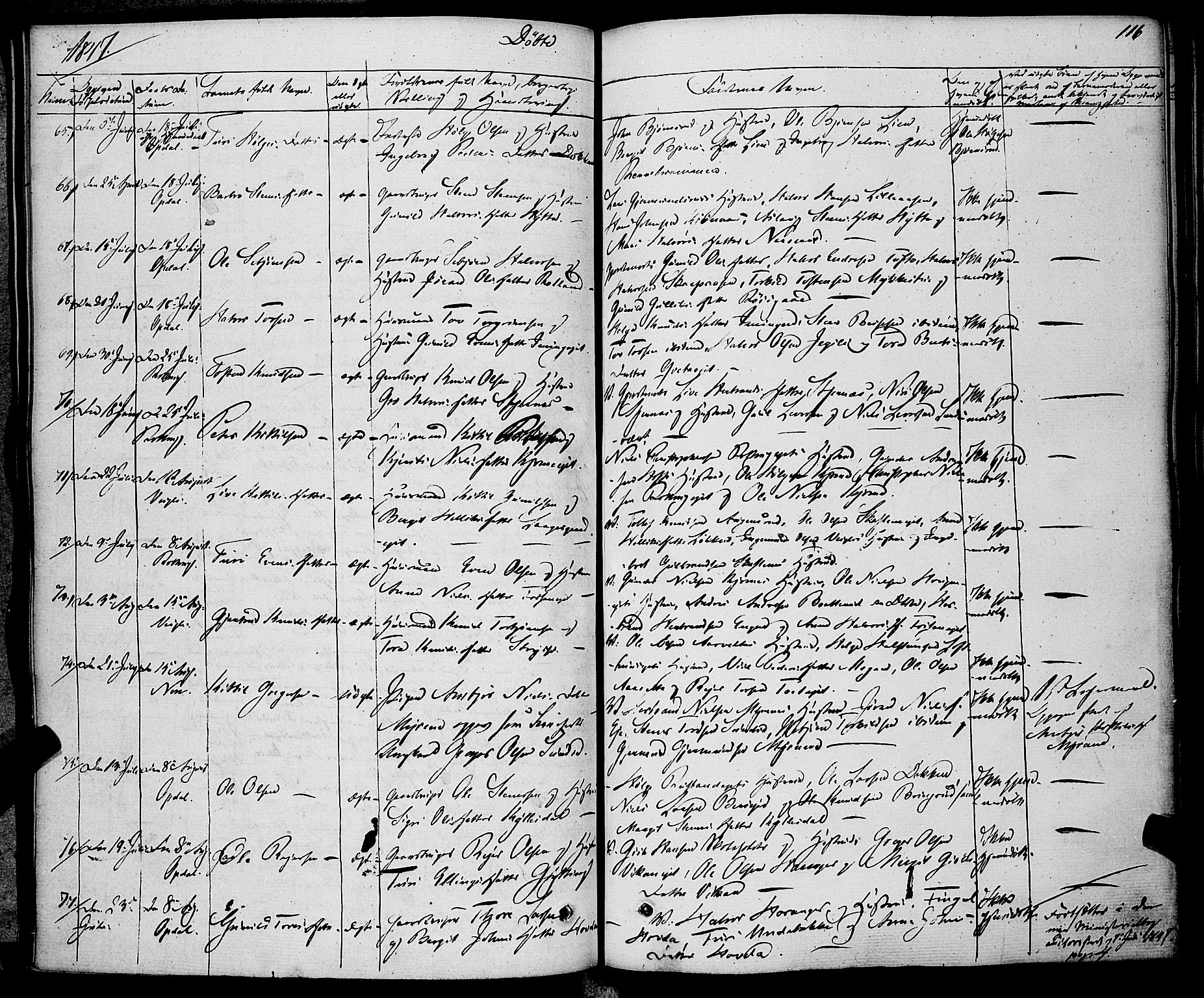 Rollag kirkebøker, AV/SAKO-A-240/F/Fa/L0007: Parish register (official) no. I 7, 1828-1847, p. 116