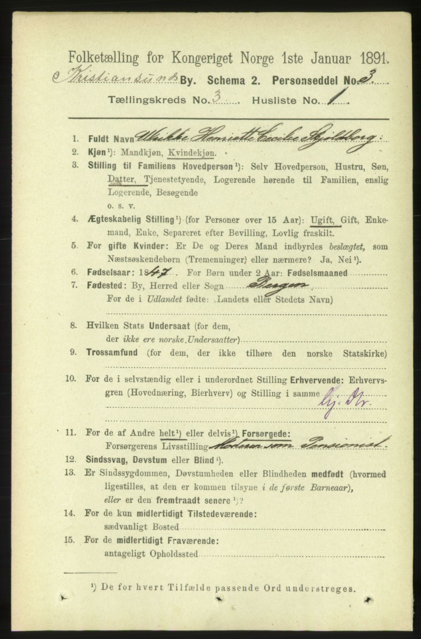 RA, 1891 census for 1503 Kristiansund, 1891, p. 2794