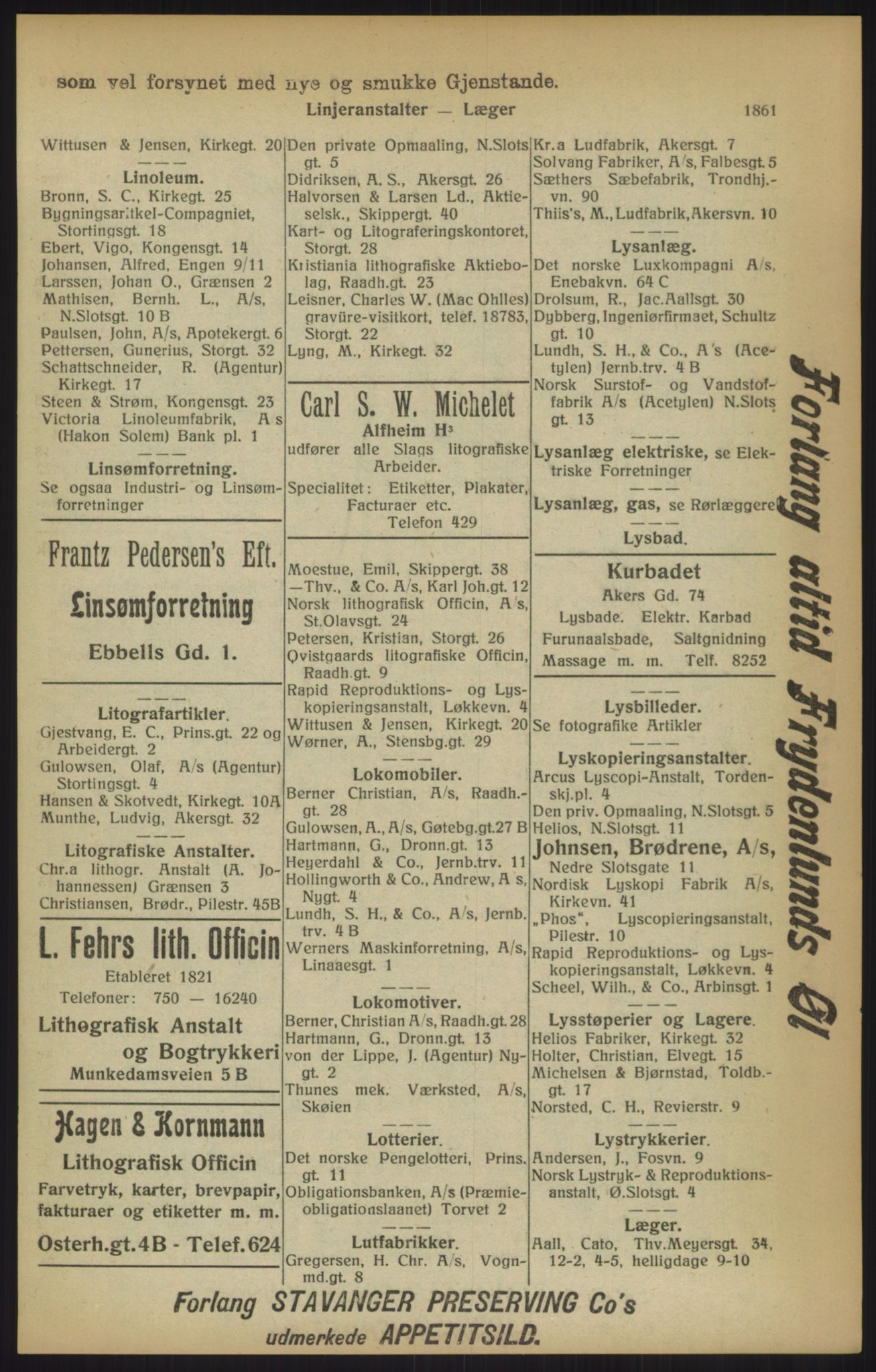 Kristiania/Oslo adressebok, PUBL/-, 1915, p. 1861