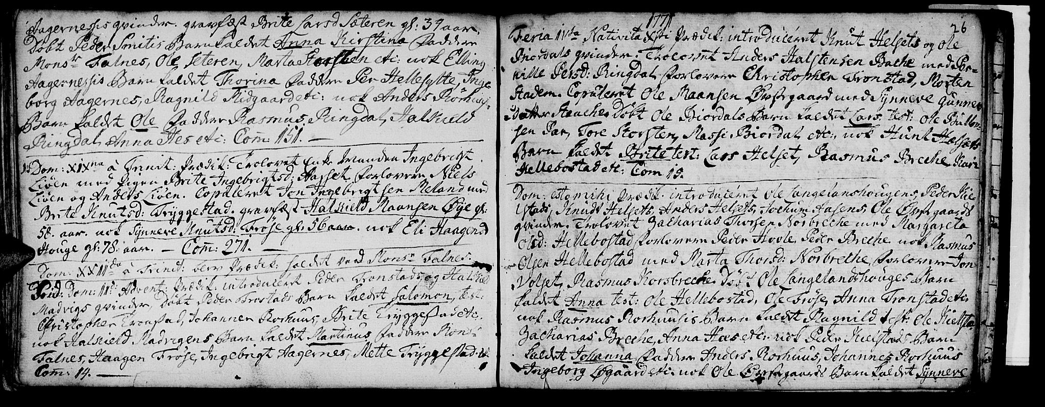 Ministerialprotokoller, klokkerbøker og fødselsregistre - Møre og Romsdal, AV/SAT-A-1454/519/L0244: Parish register (official) no. 519A03, 1769-1773, p. 26