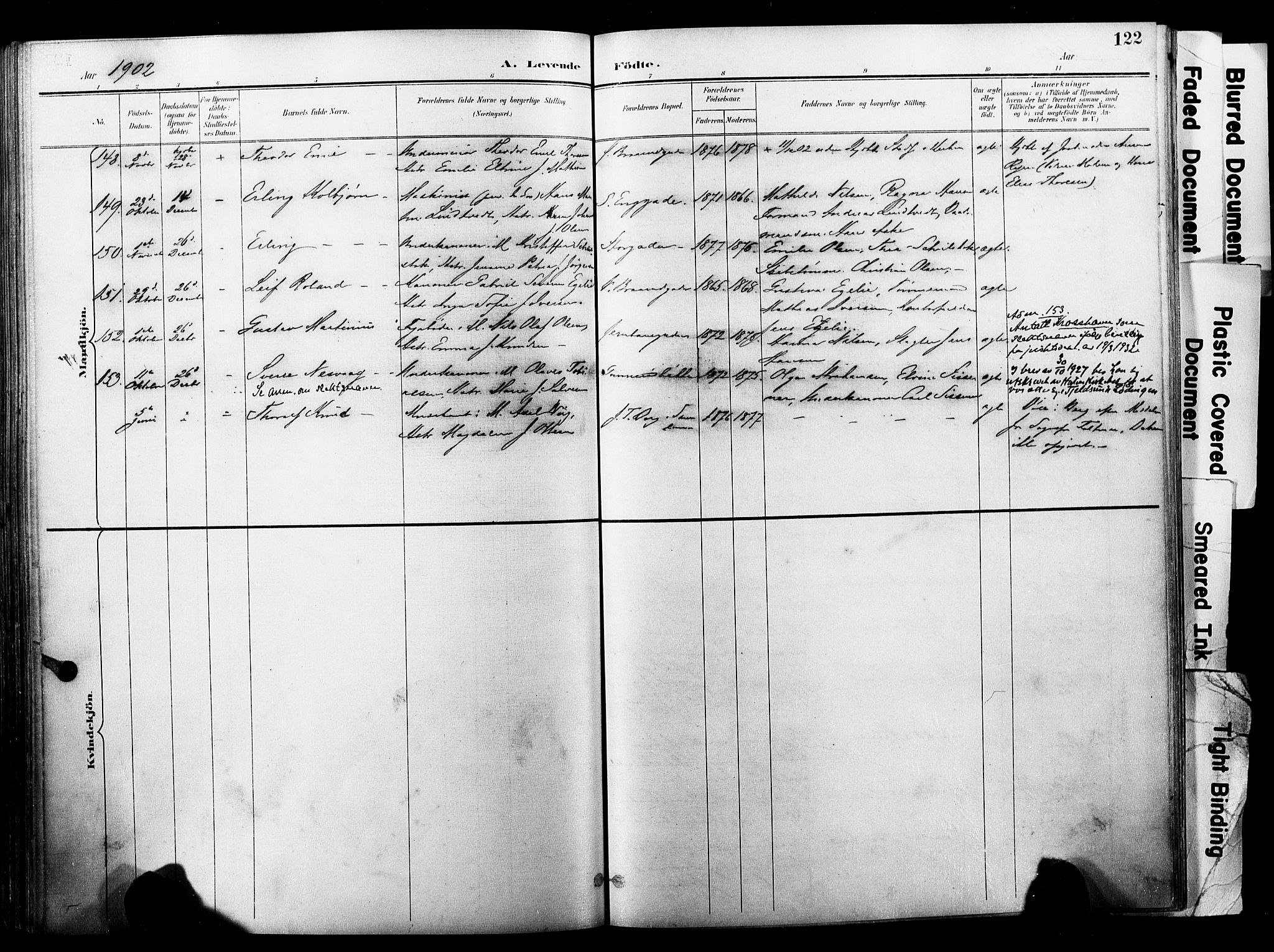 Horten kirkebøker, AV/SAKO-A-348/F/Fa/L0005: Parish register (official) no. 5, 1896-1904, p. 122