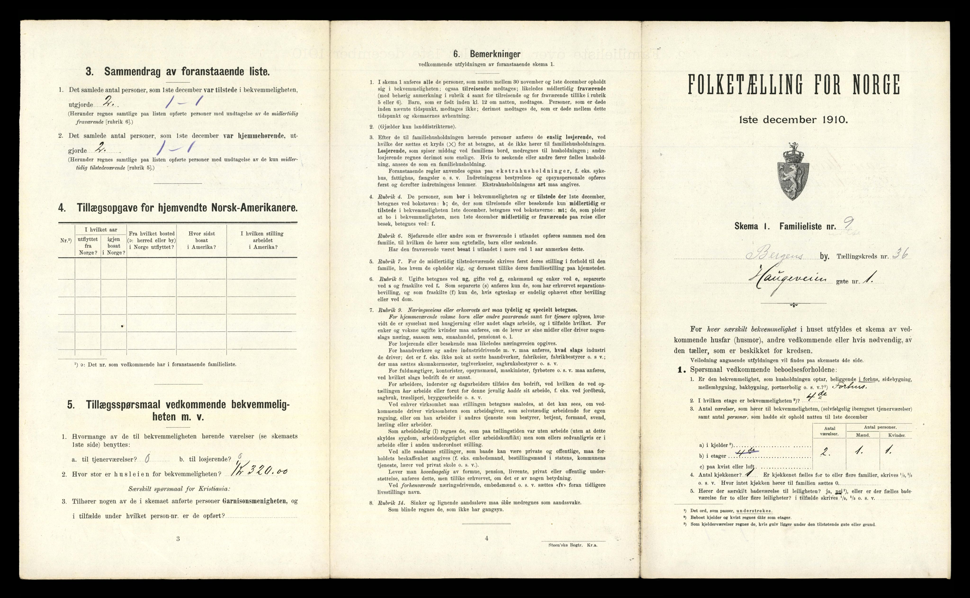 RA, 1910 census for Bergen, 1910, p. 12311