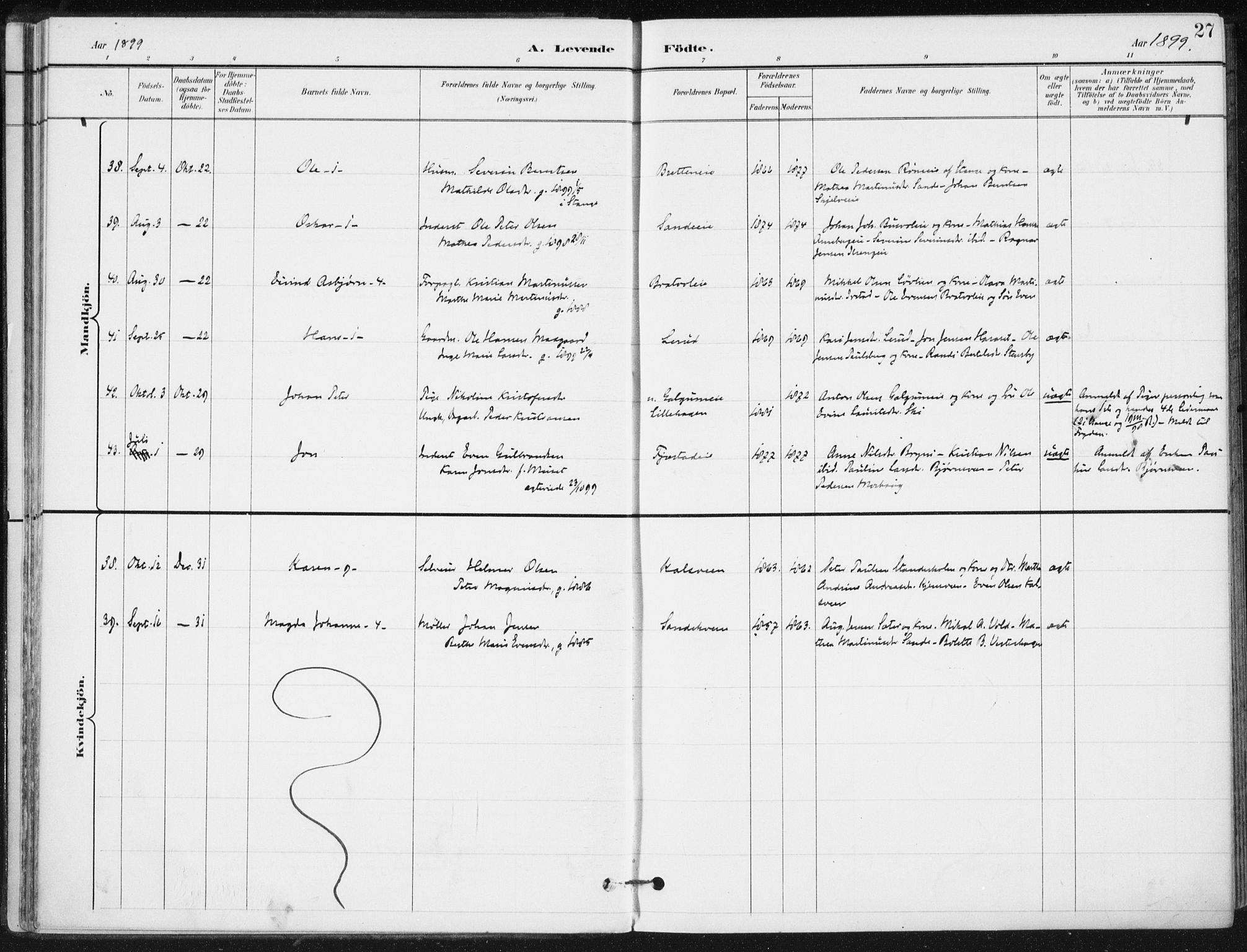 Romedal prestekontor, AV/SAH-PREST-004/K/L0011: Parish register (official) no. 11, 1896-1912, p. 27