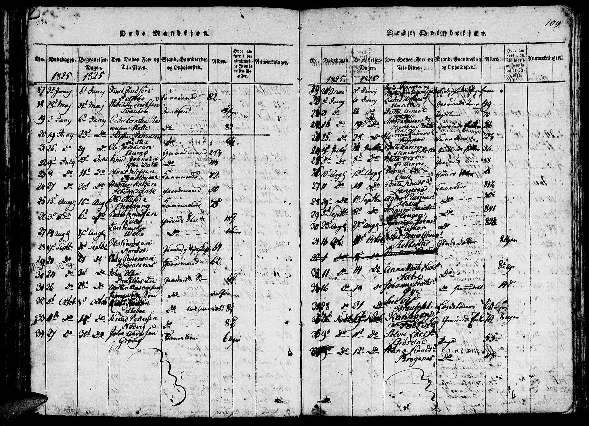 Ministerialprotokoller, klokkerbøker og fødselsregistre - Møre og Romsdal, AV/SAT-A-1454/511/L0138: Parish register (official) no. 511A05, 1817-1832, p. 109