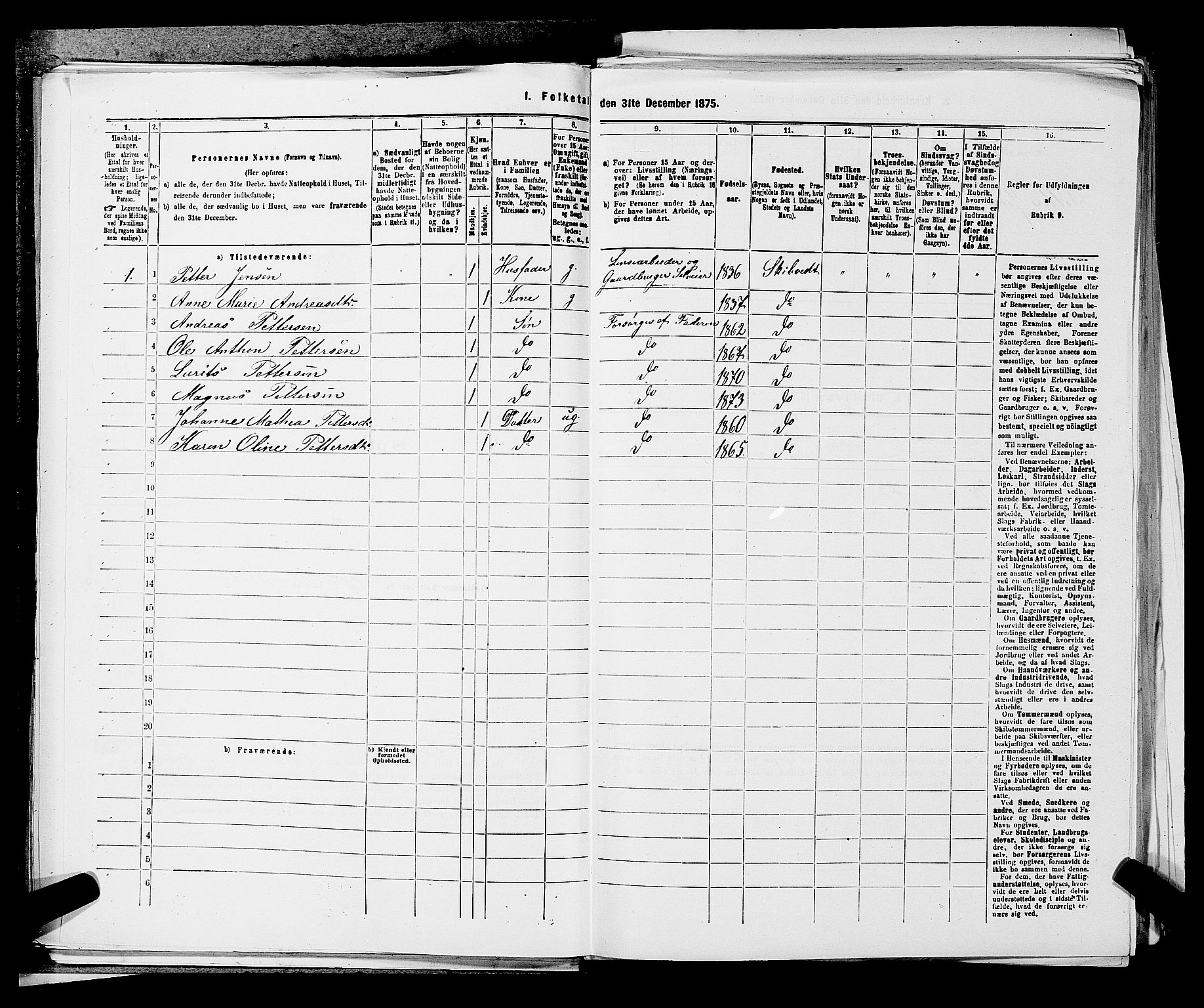 RA, 1875 census for 0127P Skiptvet, 1875, p. 256