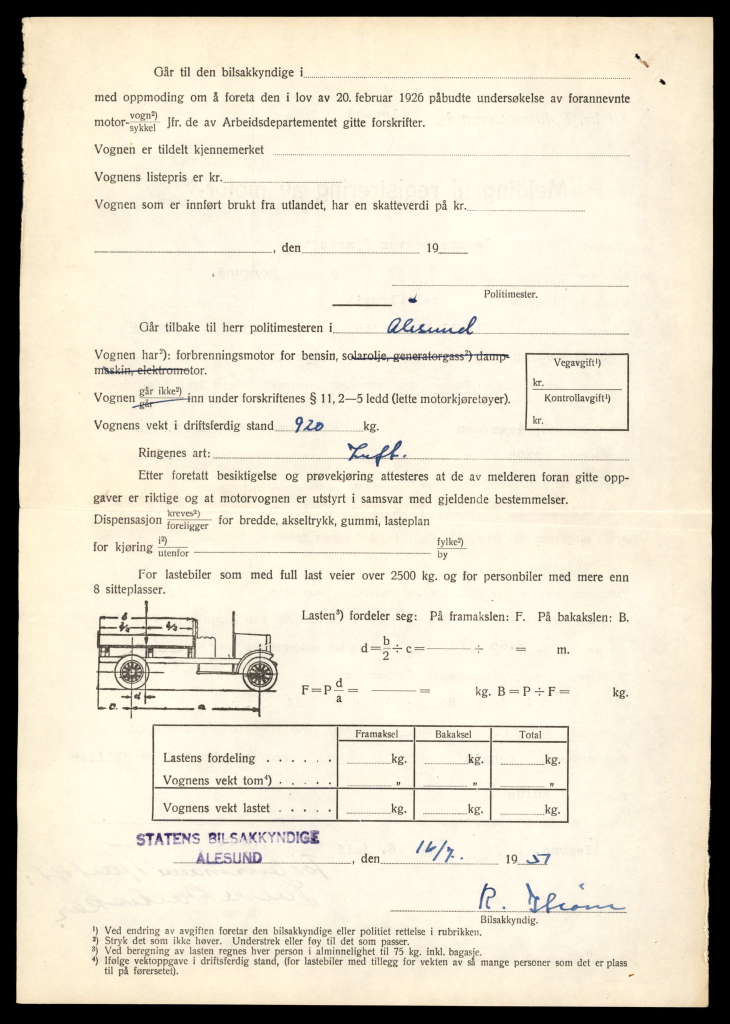 Møre og Romsdal vegkontor - Ålesund trafikkstasjon, AV/SAT-A-4099/F/Fe/L0048: Registreringskort for kjøretøy T 14721 - T 14863, 1927-1998, p. 2450