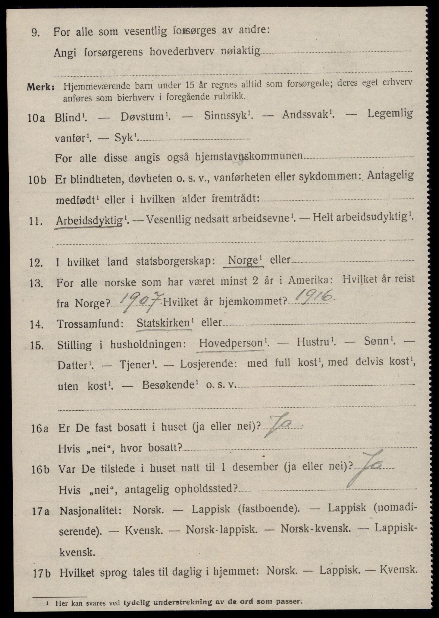 SAT, 1920 census for Hemne, 1920, p. 6131